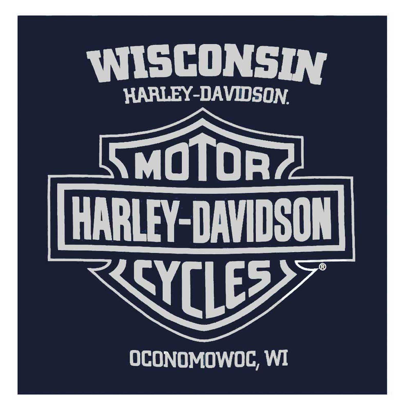 Harley-Davidson Free Shipping - Harley-Davidson Men's Independence Long Sleeve Crew-Neck Cotton Shirt - Navy - Free Shipping on many products plus Orders Over $99