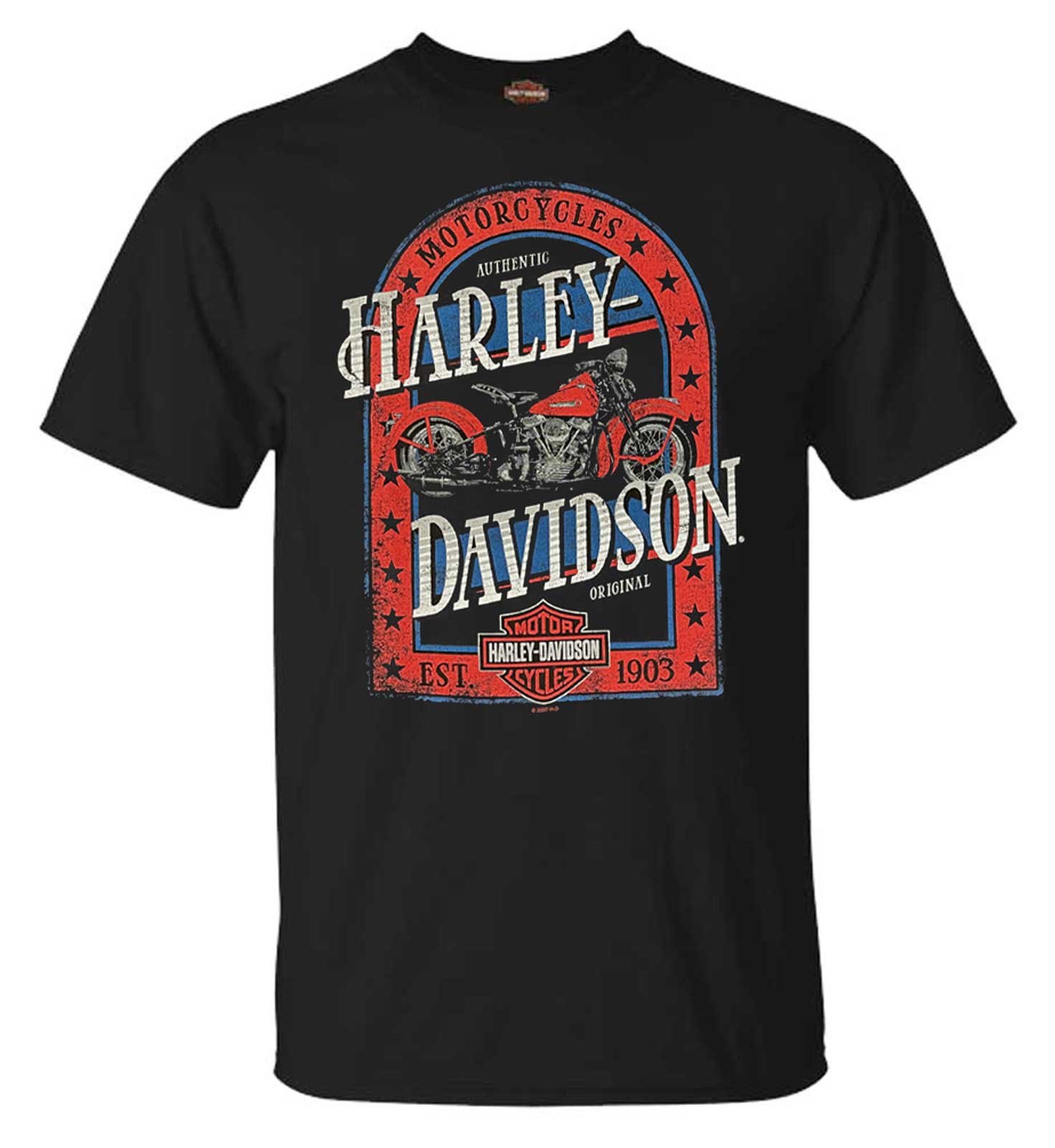 Harley-Davidson Men's Majestic Bike Short Sleeve Crew-Neck Cotton T-Shirt, Black - Wisconsin Harley-Davidson
