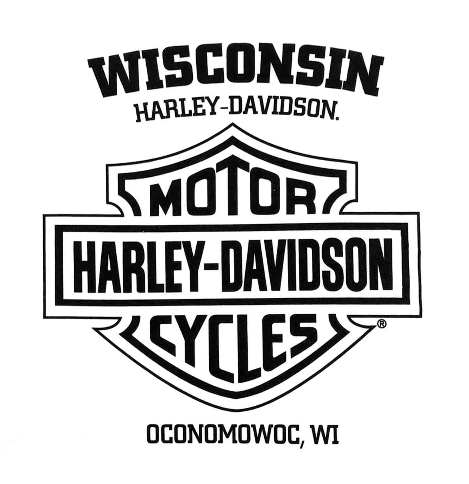 Harley-Davidson Free Shipping - Harley-Davidson Men's Driven B&S Long Sleeve Crew-Neck Cotton Shirt - White - Free Shipping on many products plus Orders Over $99