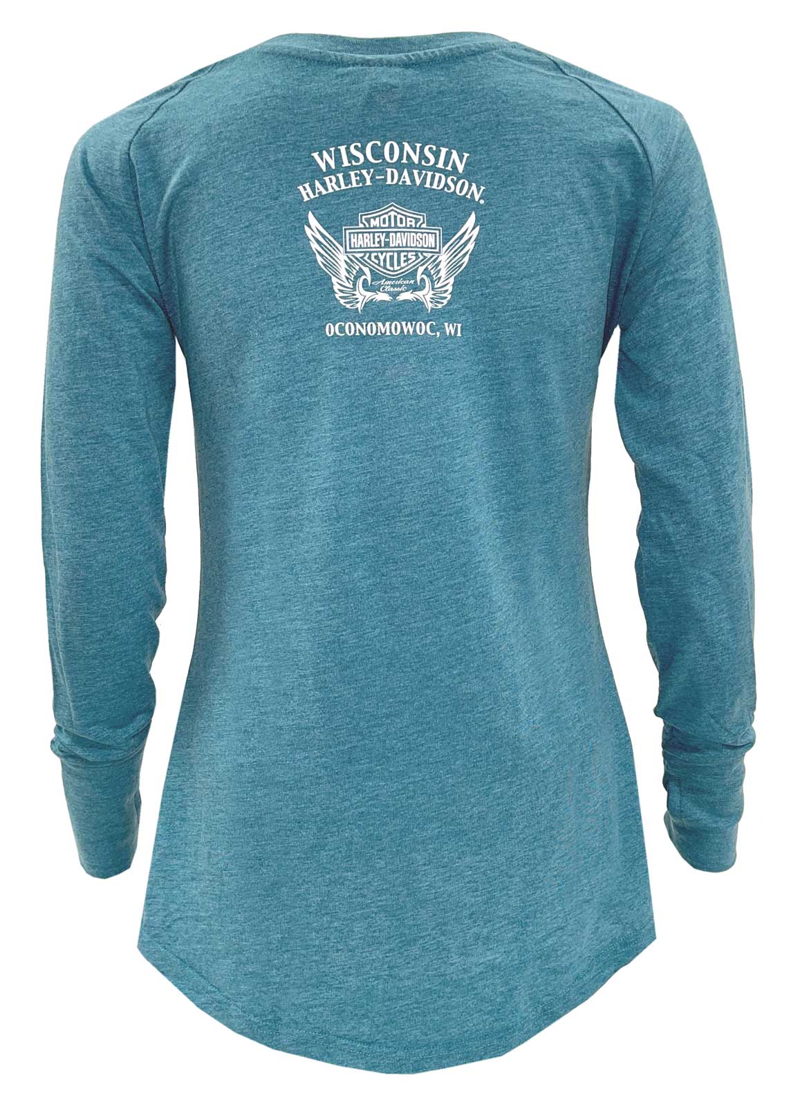 Harley-Davidson Free Shipping - Harley-Davidson Women's Amorous Long Sleeve Poly-Blend Raglan Shirt, Blue - Free Shipping on many products plus Orders Over $99