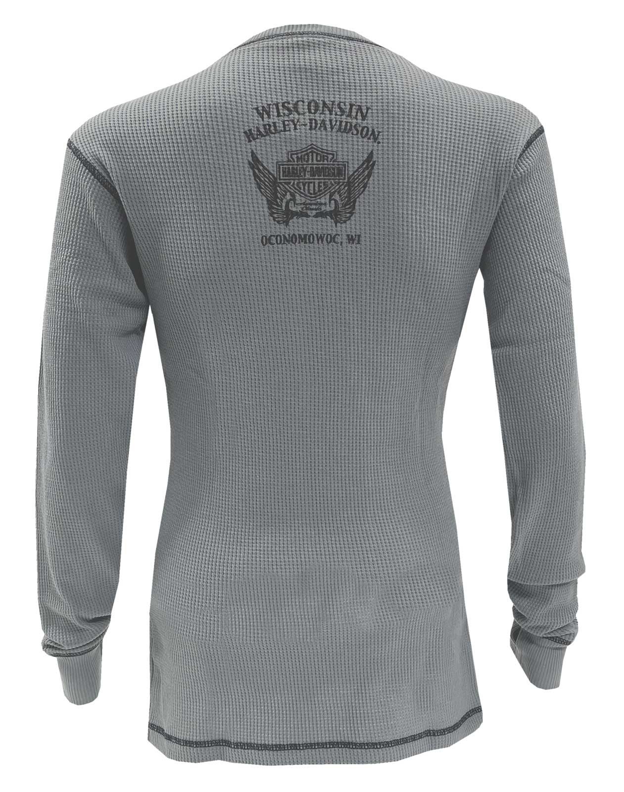 Harley-Davidson Free Shipping - Harley-Davidson Women's Simple Script Long Sleeve Poly-Blend Thermal Shirt, Gray - Free Shipping on many products plus Orders Over $99