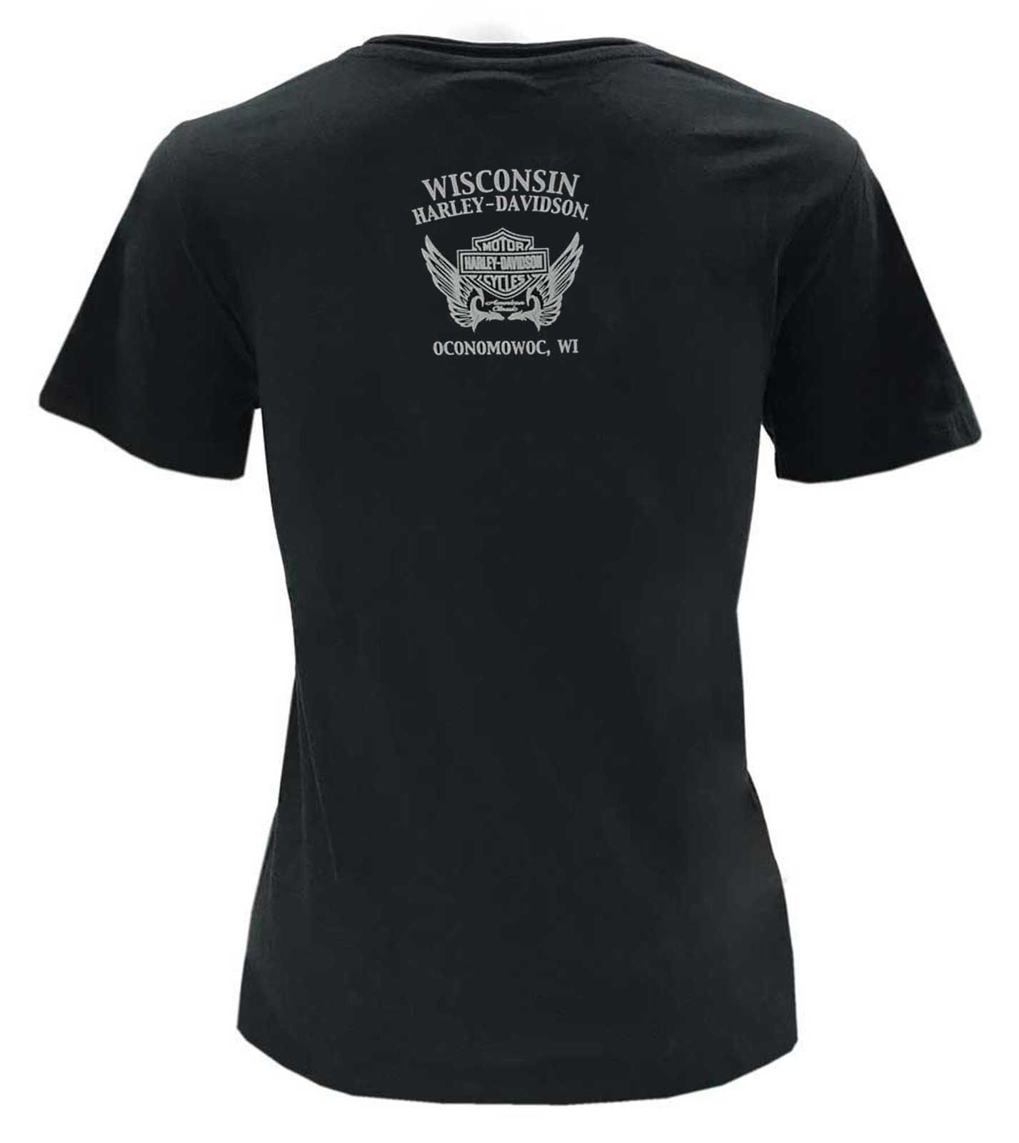 Harley-Davidson Free Shipping - Harley-Davidson Women's Farewell Foiled V-Neck Short Sleeve Cotton Tee, Black - Free Shipping on many products plus Orders Over $99