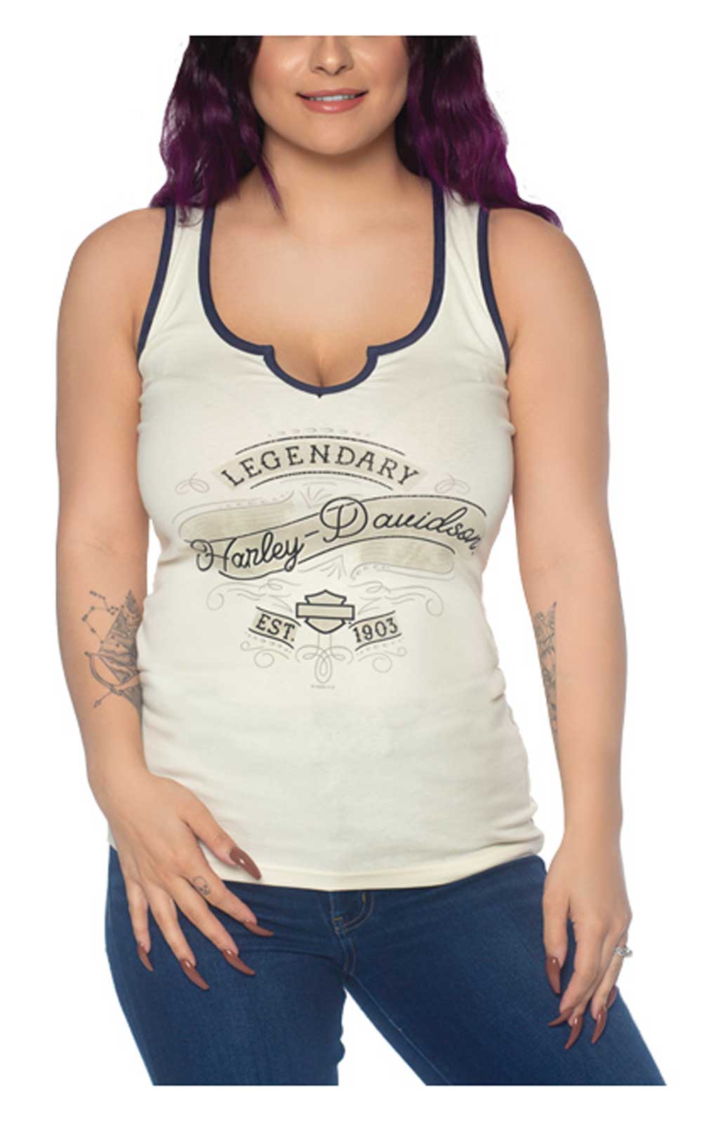 Harley-Davidson® Women's Classic Fullback V-Neck Sleeveless Tank