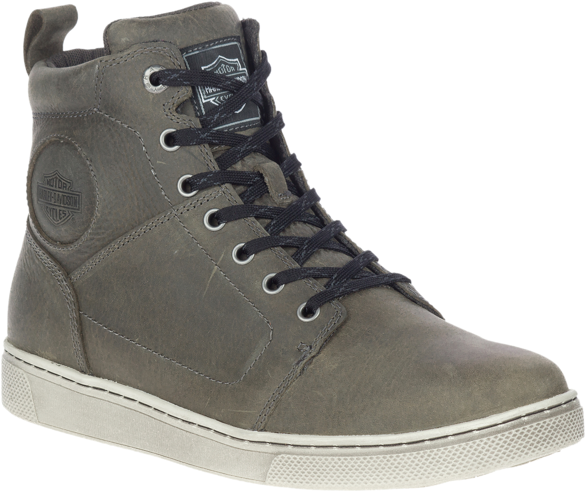 Harley-Davidson Men's Bateman 5-Inch Grey Motorcycle Riding Sneakers, D93803 - Wisconsin Harley-Davidson