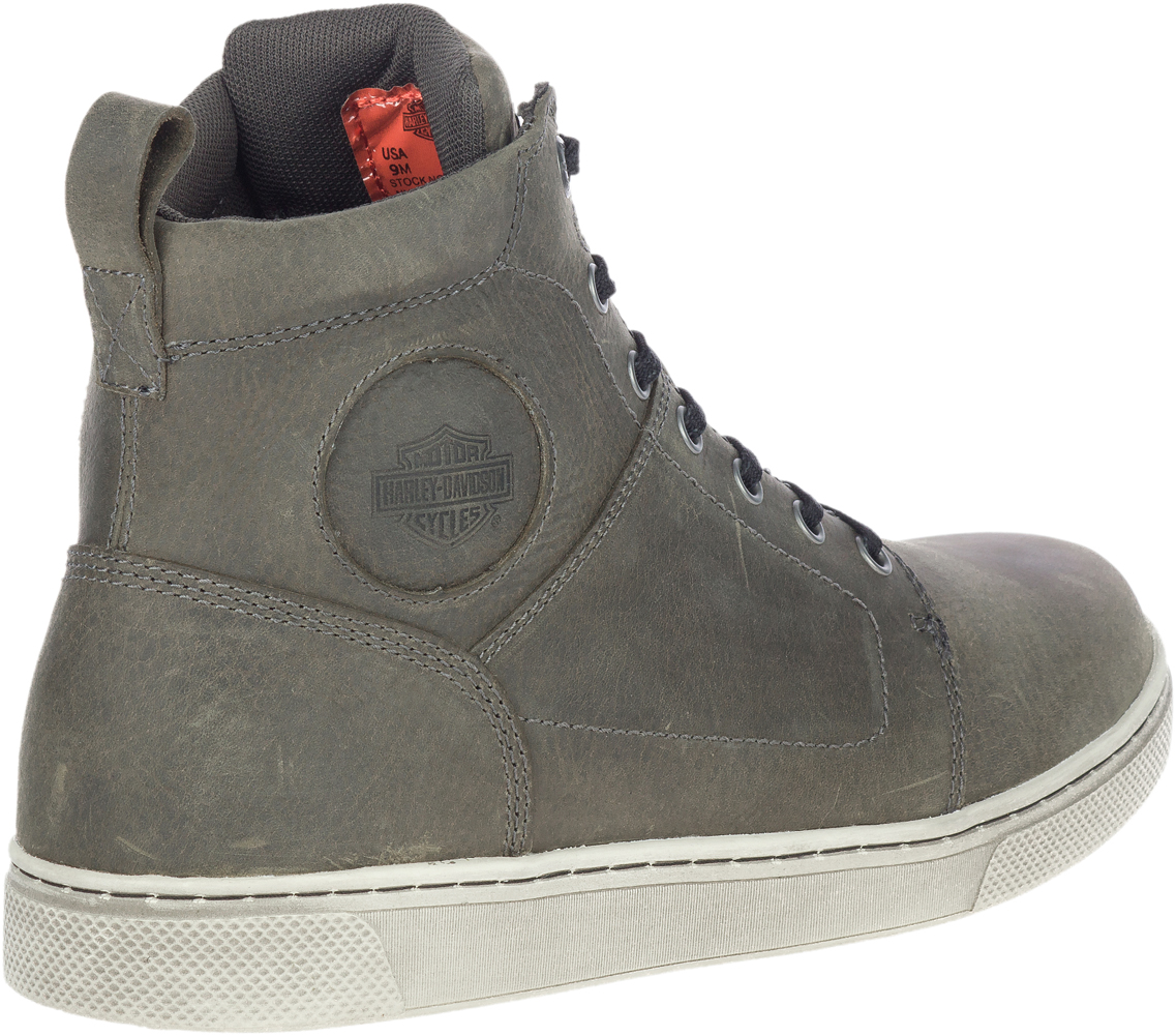 Harley-Davidson Men's Bateman 5-Inch Grey Motorcycle Riding Sneakers, D93803 - No Hassle Returns at Wisconsin Harley