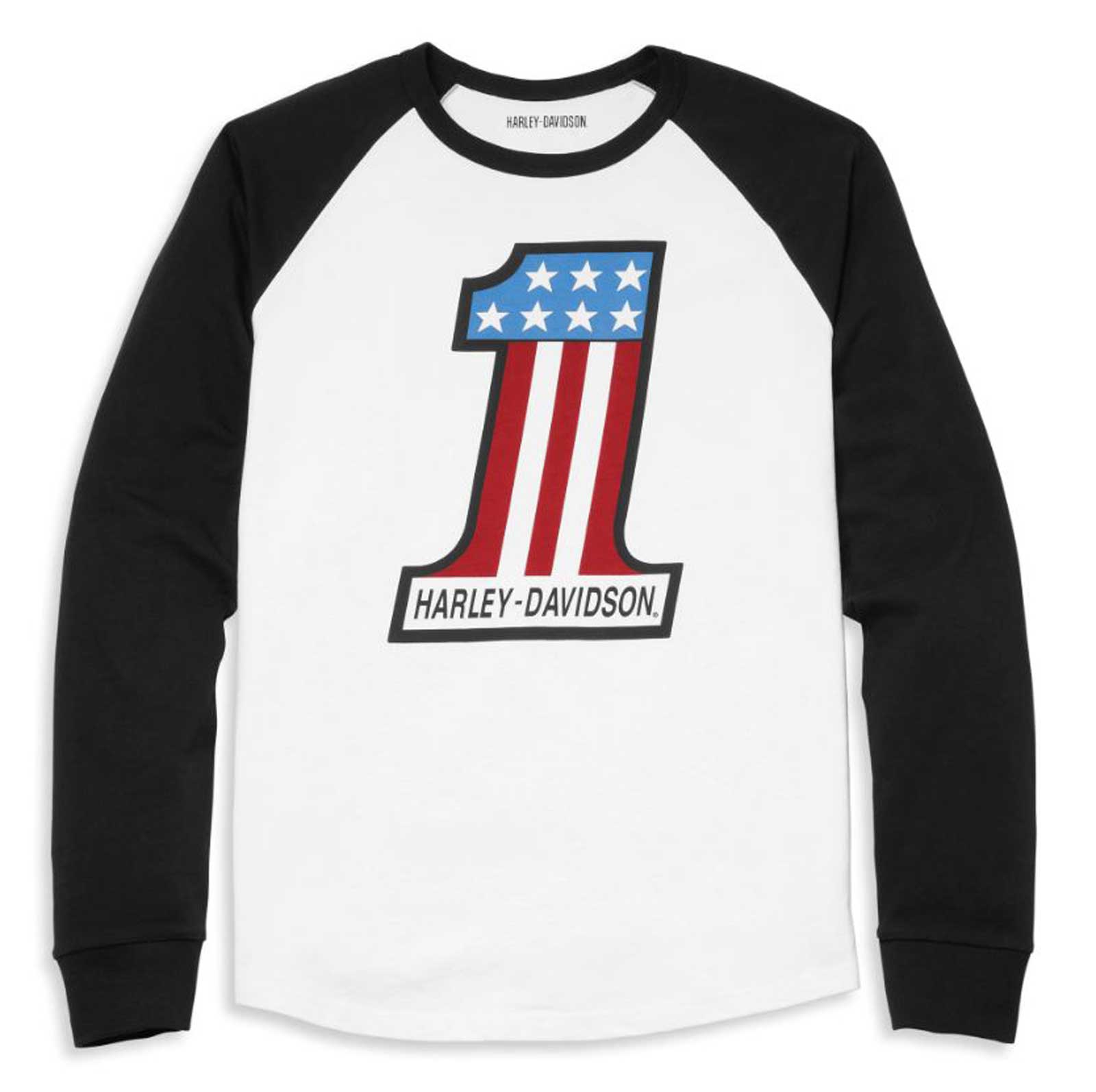 Harley-Davidson® Men's #1 Race Raglan Long Sleeve Graphic Shirt