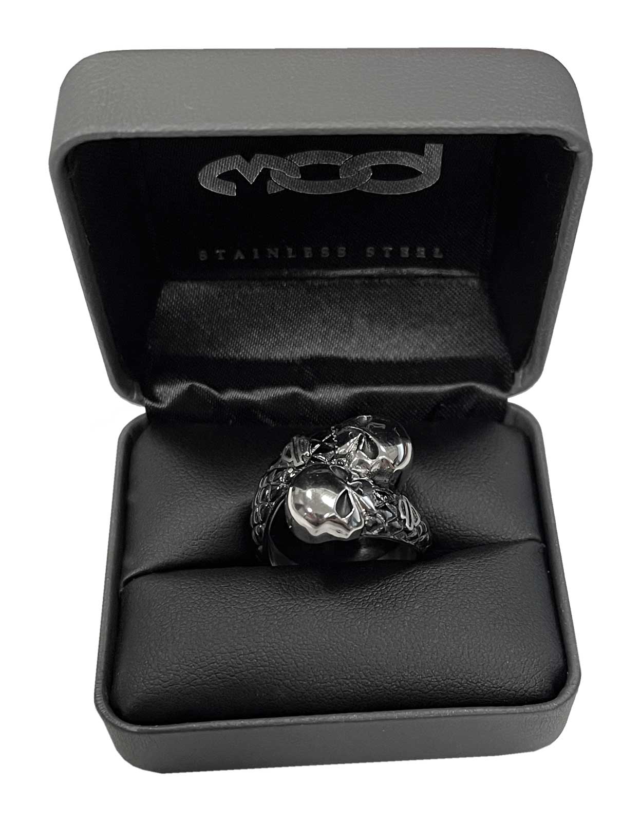 Harley-Davidson® Men's Double Willie G Skull B&S Stainless Steel