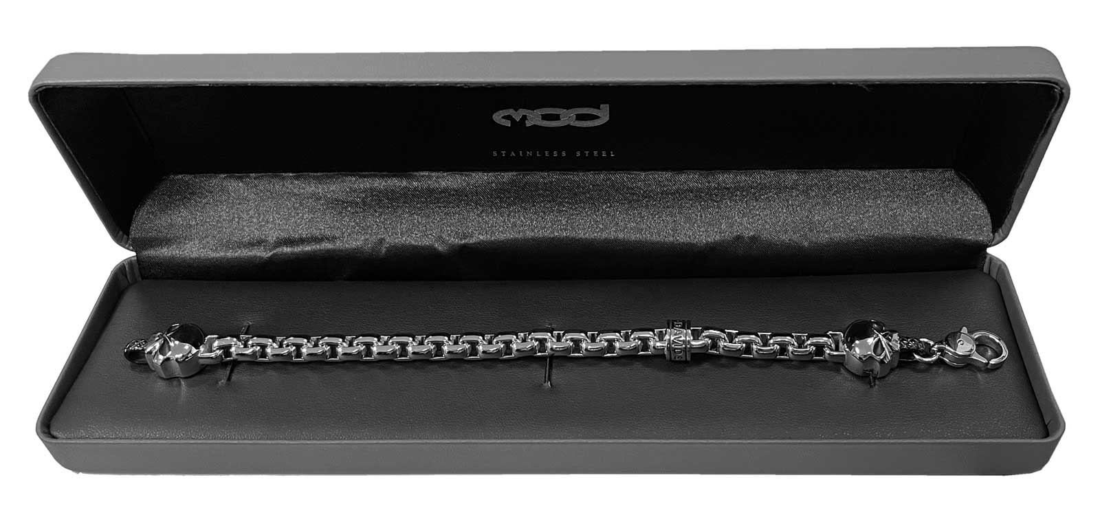 ギフトにも♪【Harley Davidson】Double Skull l Bracelet Harley-Davidson® Men's Double Skull Bracelet | Rolo Chain