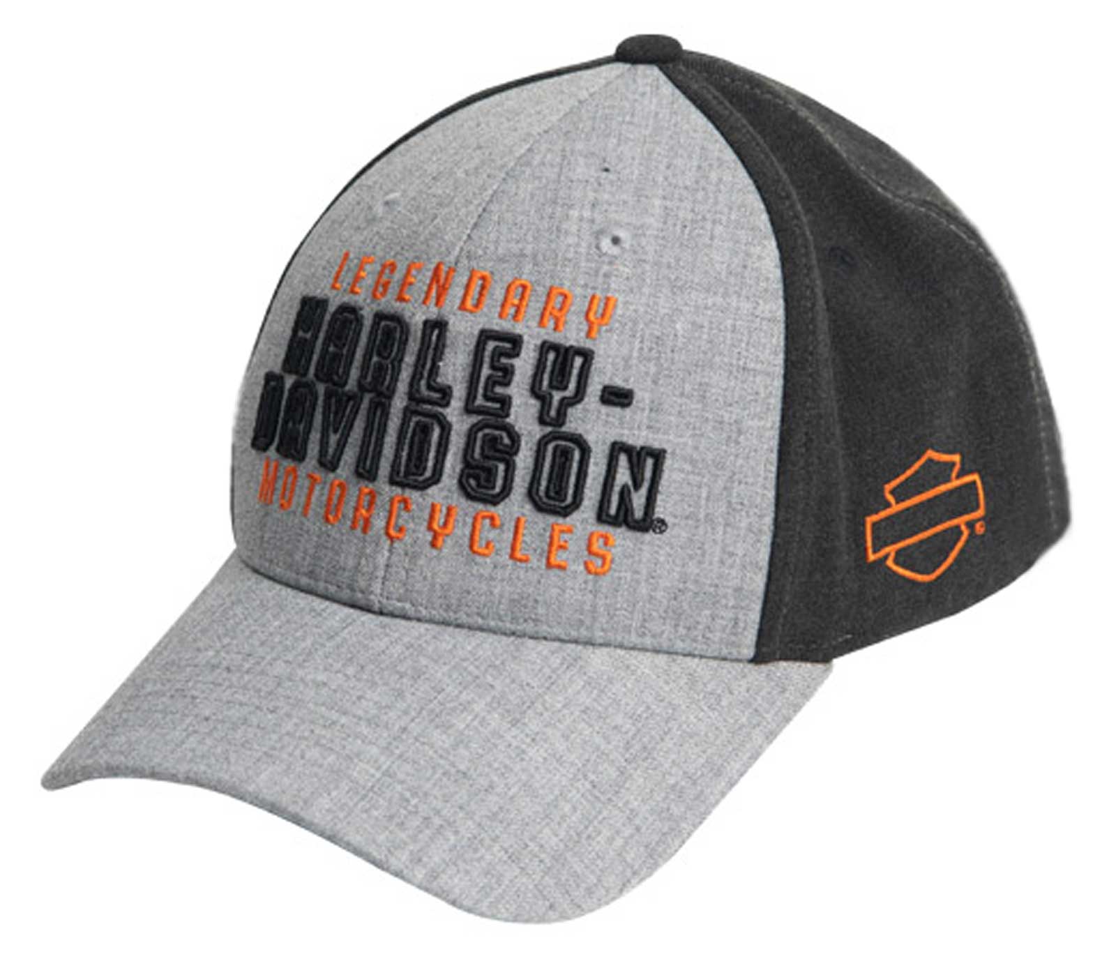 Harley-Davidson Men's Hazard Curved Bill Stretch Fit Colorblocked Baseball Cap - Wisconsin Harley-Davidson