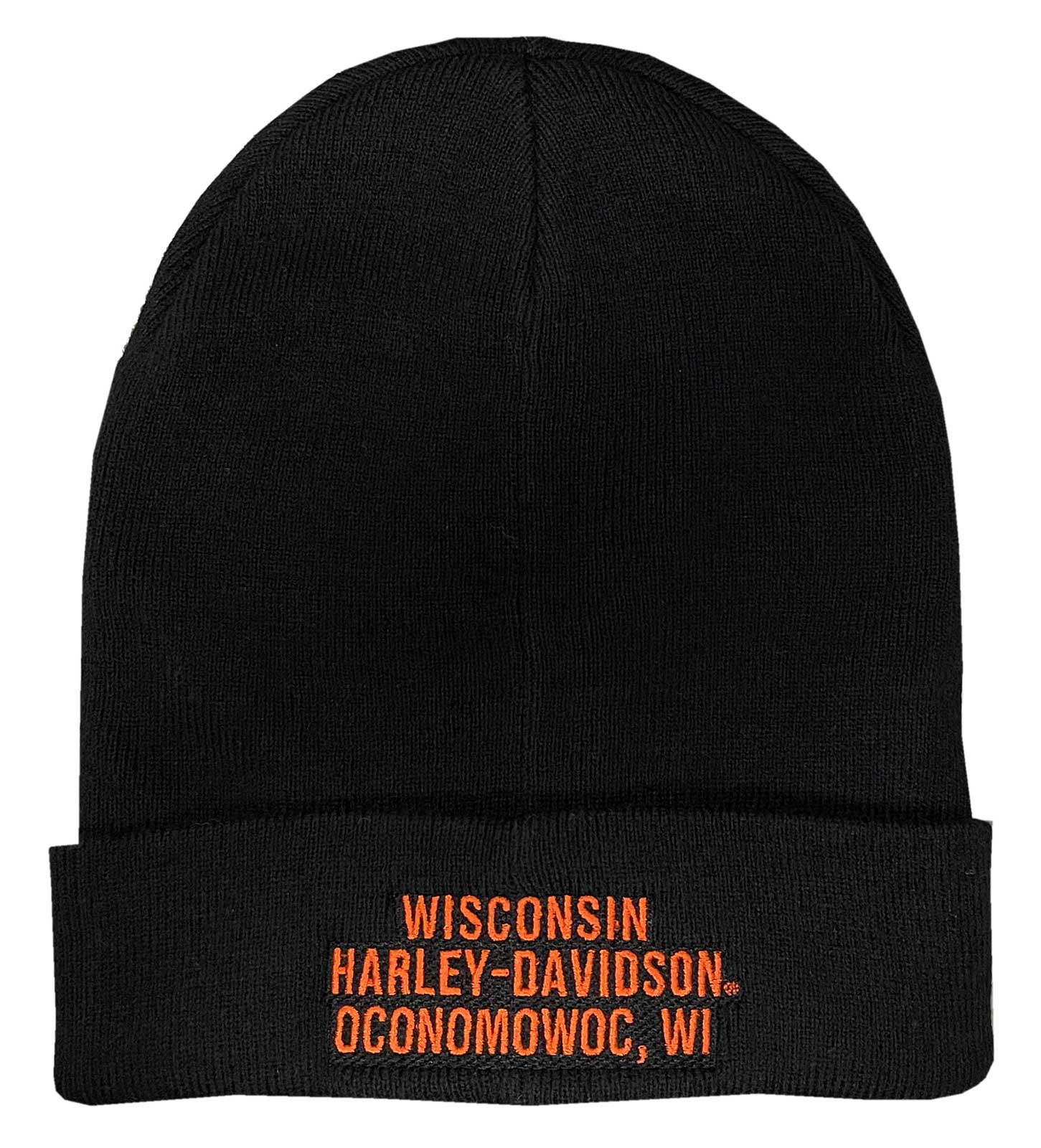 帽子 the highlights beanie black Harley-Davidson® Men's H-D Label Patch Embroidered Cuffed