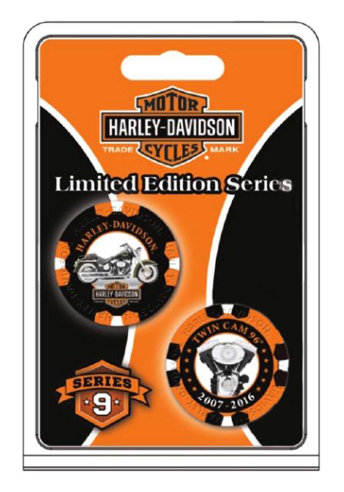 American Collectibles SET OF 5 COLLECTIBLE POKER CHIPS NY HARLEY