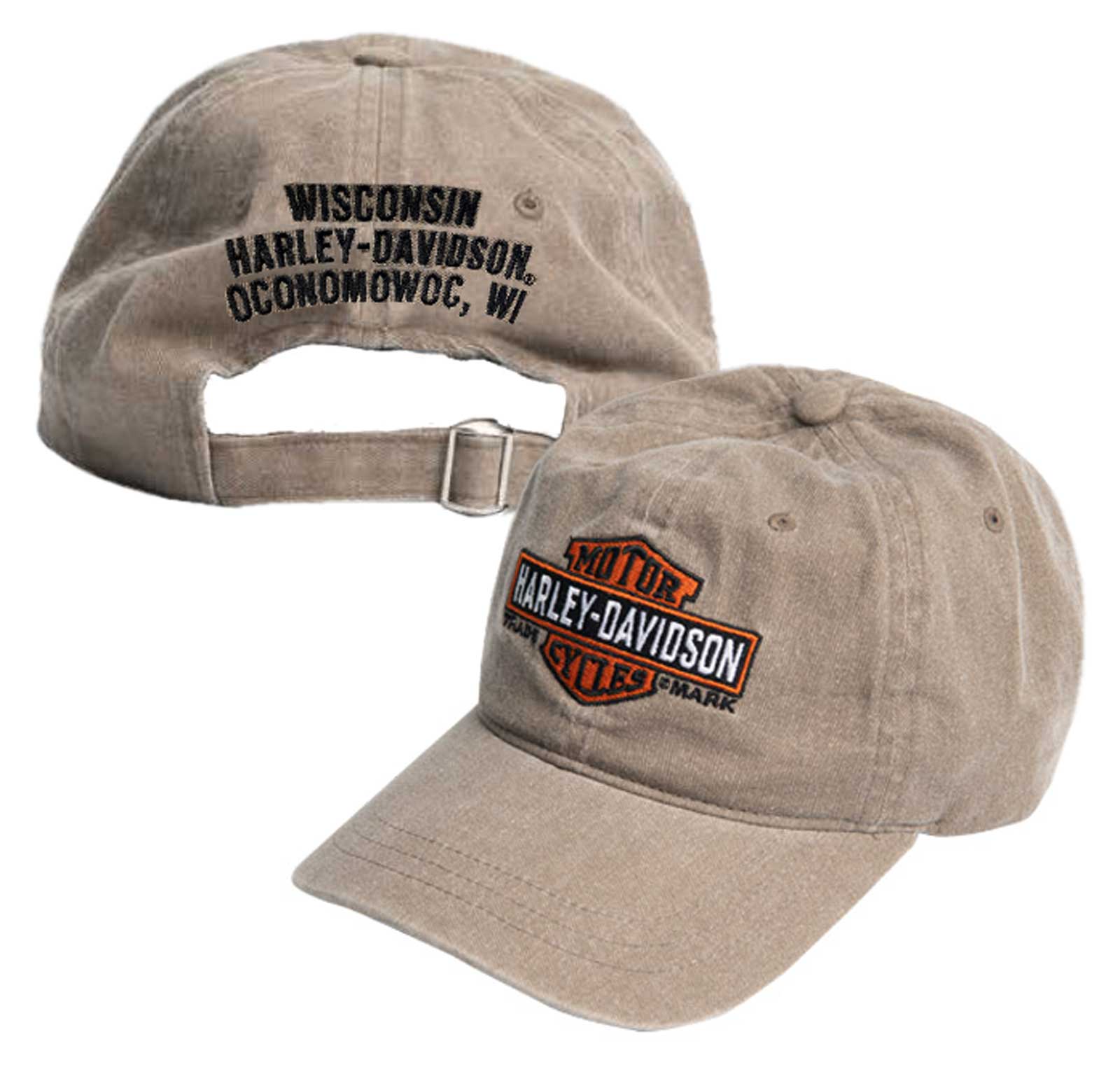Harley-Davidson Men's Embroidered Athletic Curved Bill Adjustable Baseball  Cap