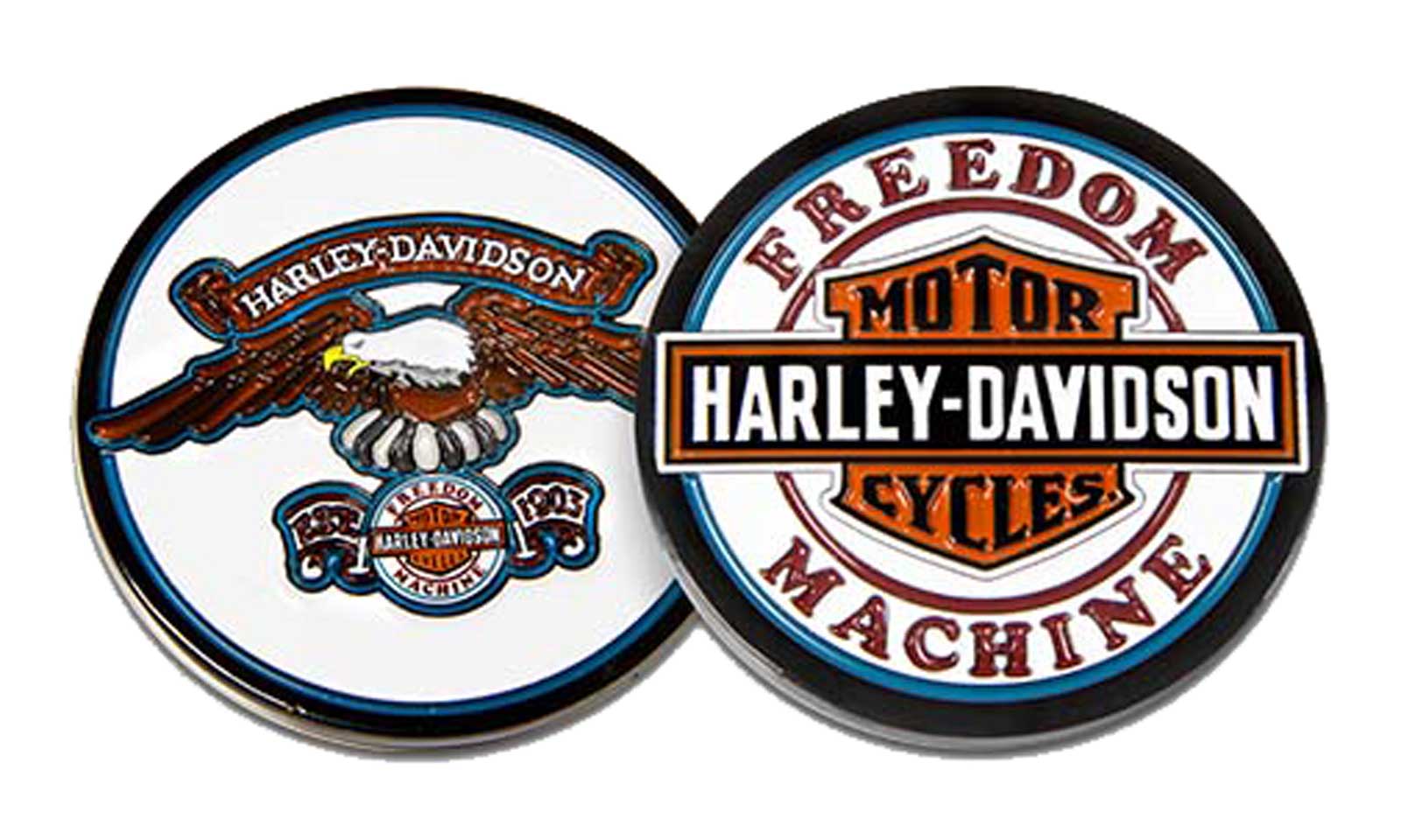 Harley-Davidson Freedom Machine Bar & Shield Metal Challenge Coin, 1.75 in. - Wisconsin Harley-Davidson