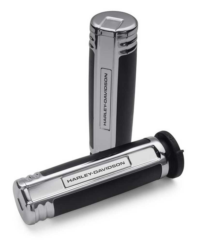 Harley-Davidson® Empire Hand Grips - Multi-Fit Item, Chrome Finish