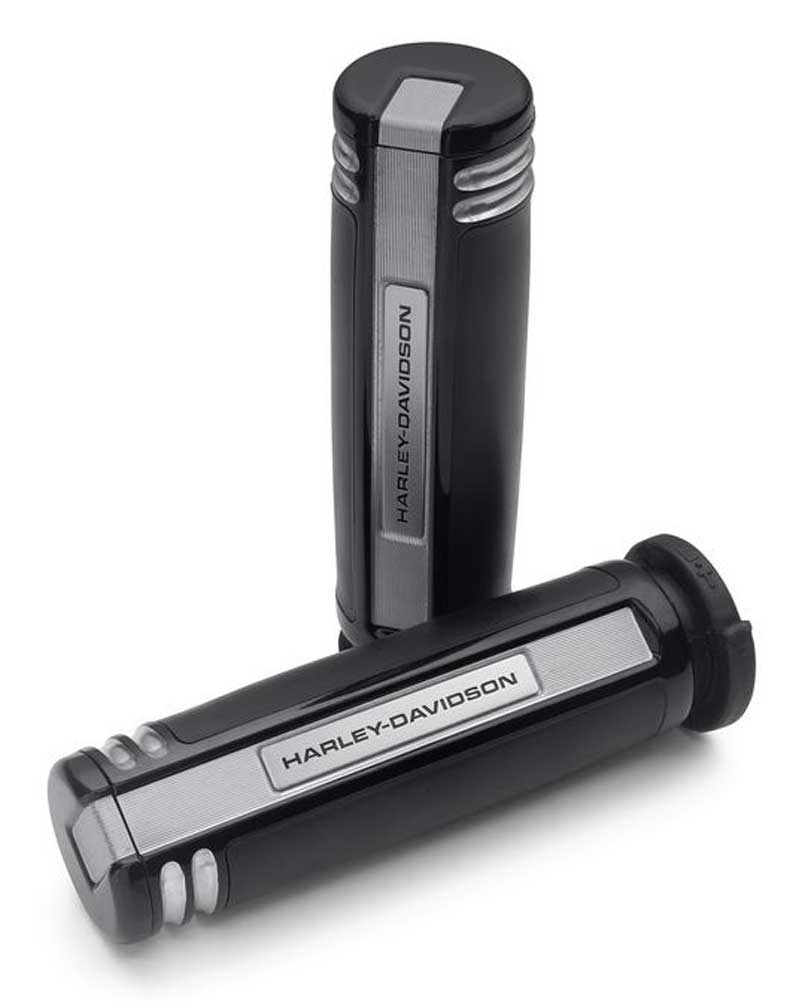 Harley-Davidson Empire Hand Grips - Multi-Fit, Black Machine Cut Finish 56100429 - Wisconsin Harley-Davidson