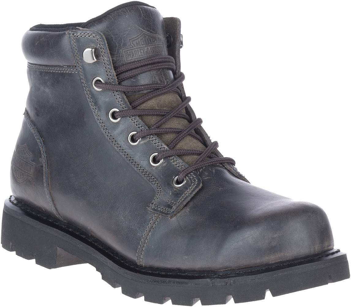 Harley-Davidson Men's Pearson 5-Inch Waterproof Grey Motorcycle Boots D93794 - Wisconsin Harley-Davidson