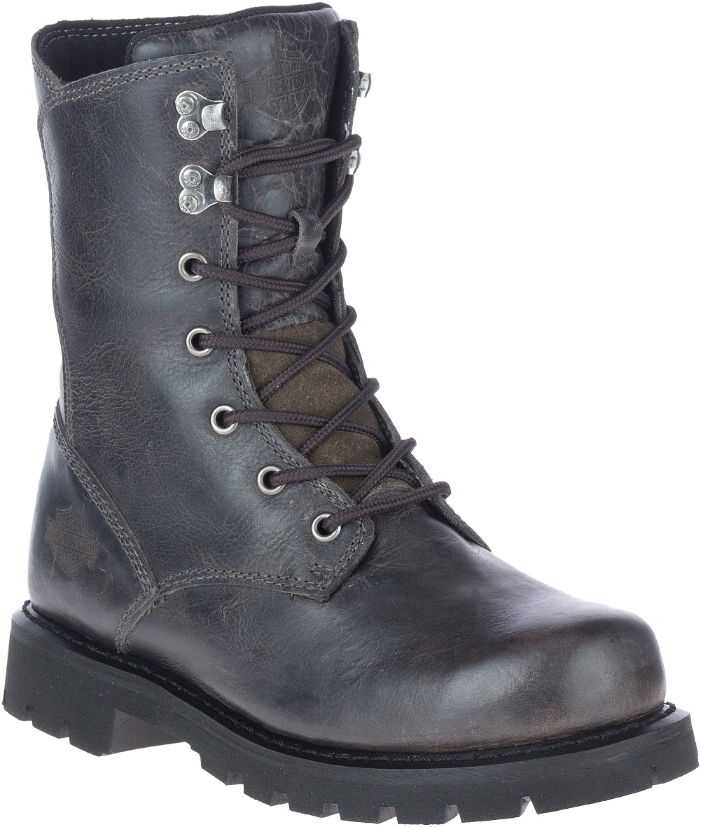 Harley-Davidson Women's Pearson 7-Inch Grey Motorcycle Boots, D84759 - Wisconsin Harley-Davidson