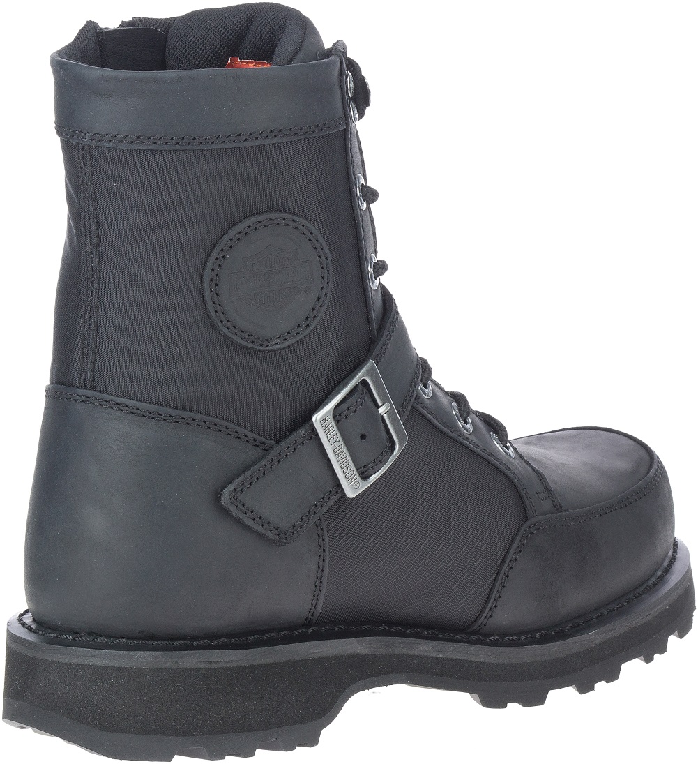 Harley-Davidson® Men's Hamlyn Strap 7-Inch Black Motorcycle Boots