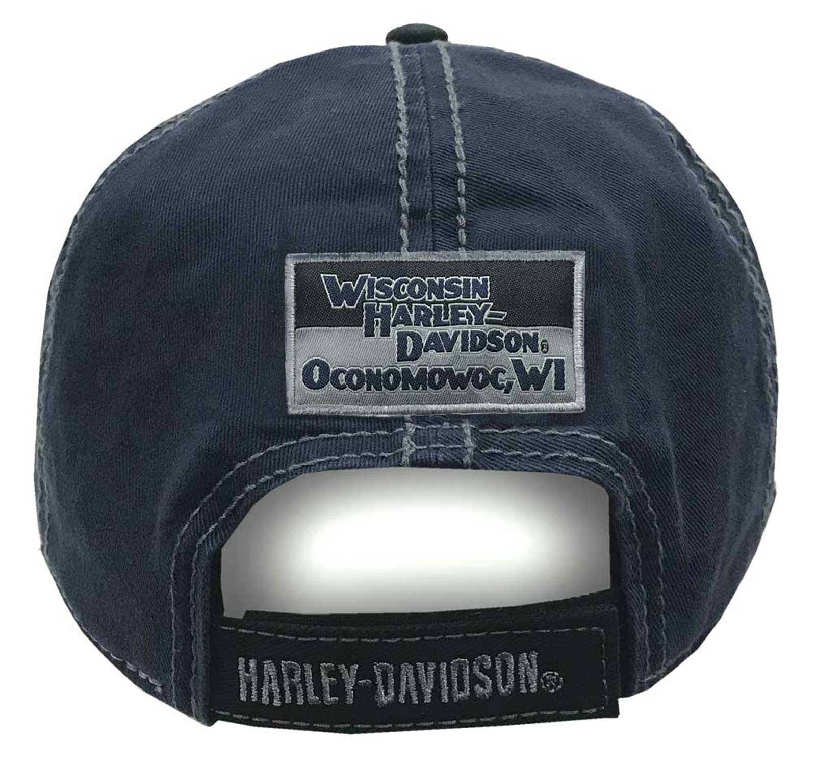 Harley-Davidson® Men's Chain Stitch Curved Adjustable Colorblocked Baseball  Cap