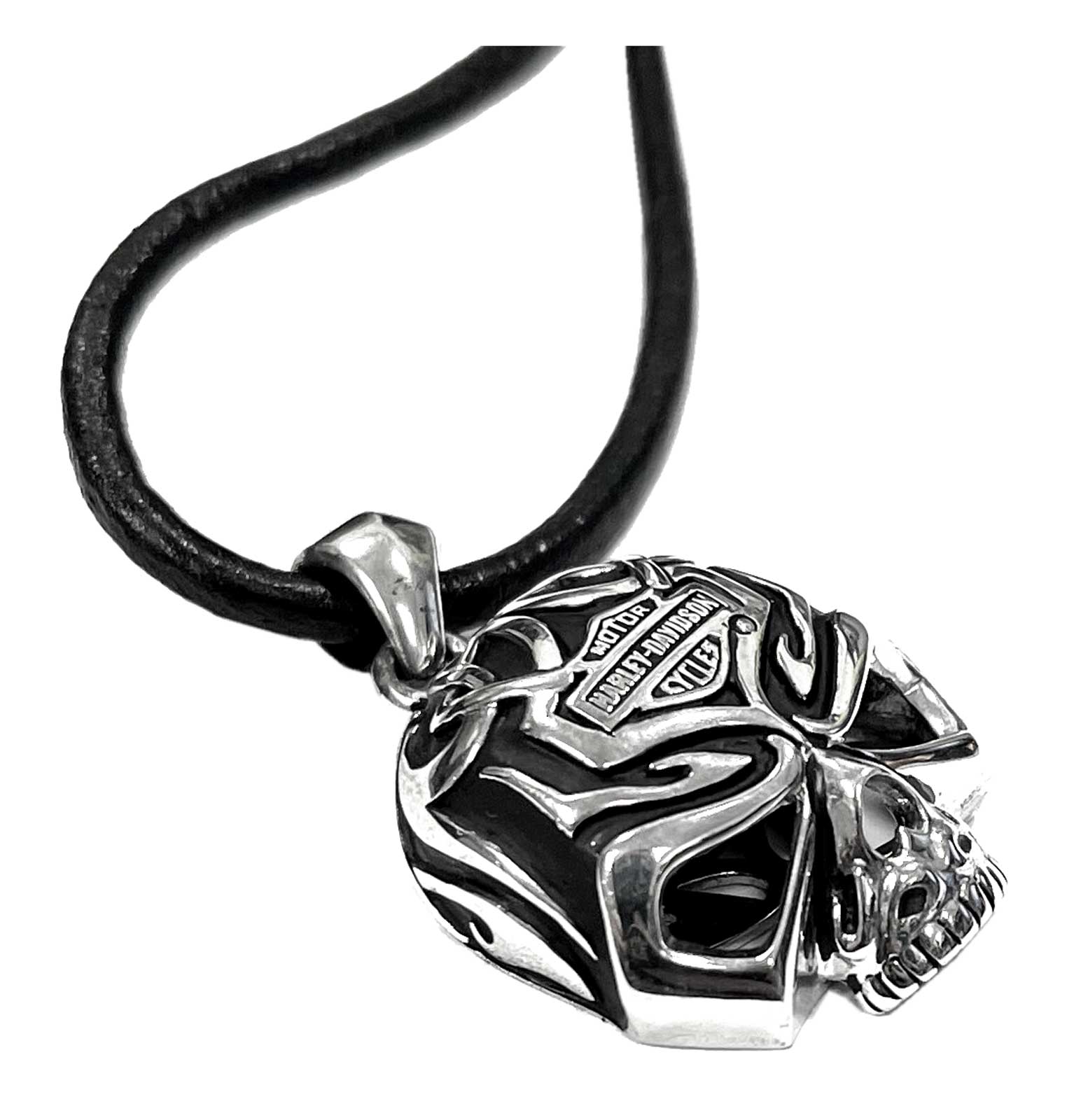 Harley-Davidson Free Shipping - Harley-Davidson Men's Black Accented Tribal Willie G Skull Necklace - Silver - Free Shipping on many products plus Orders Over $99