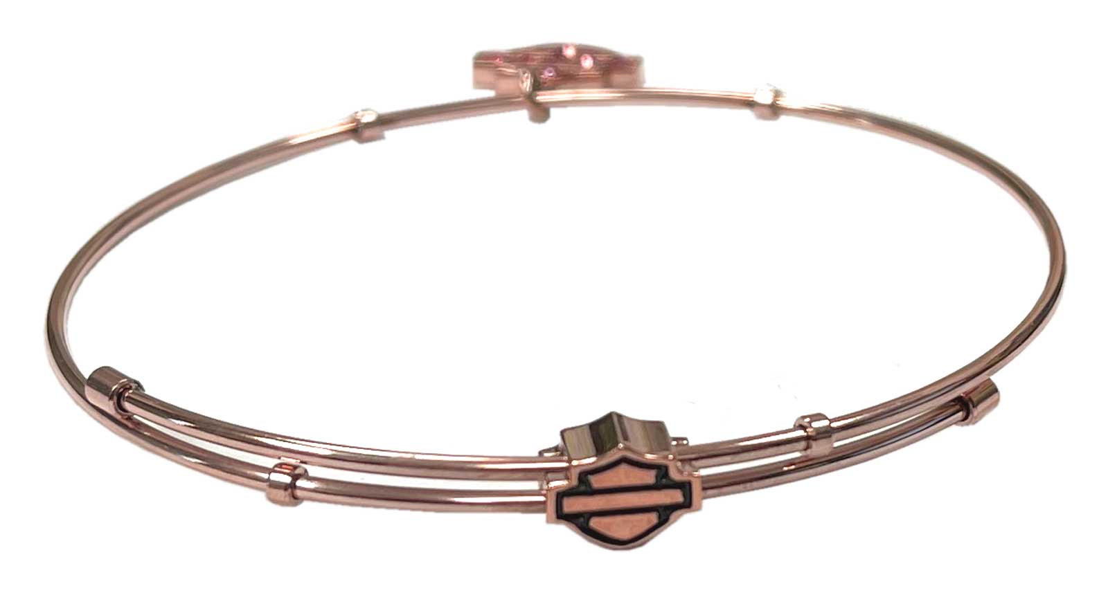 Harley-Davidson Free Shipping - Harley-Davidson Women's Pink Bling Bar & Shield Bangle Bracelet Stainless Steel - Free Shipping on many products plus Orders Over $99