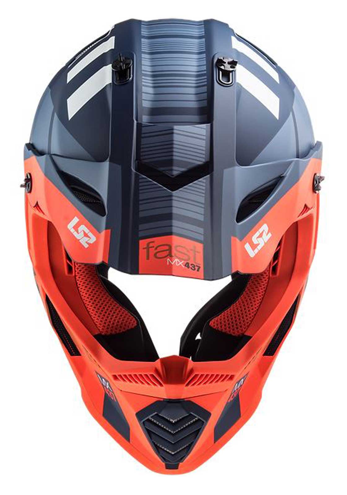 arn♡ LS2 Coz Hyde Full Face MX Motorcycle Helmet Orange/White