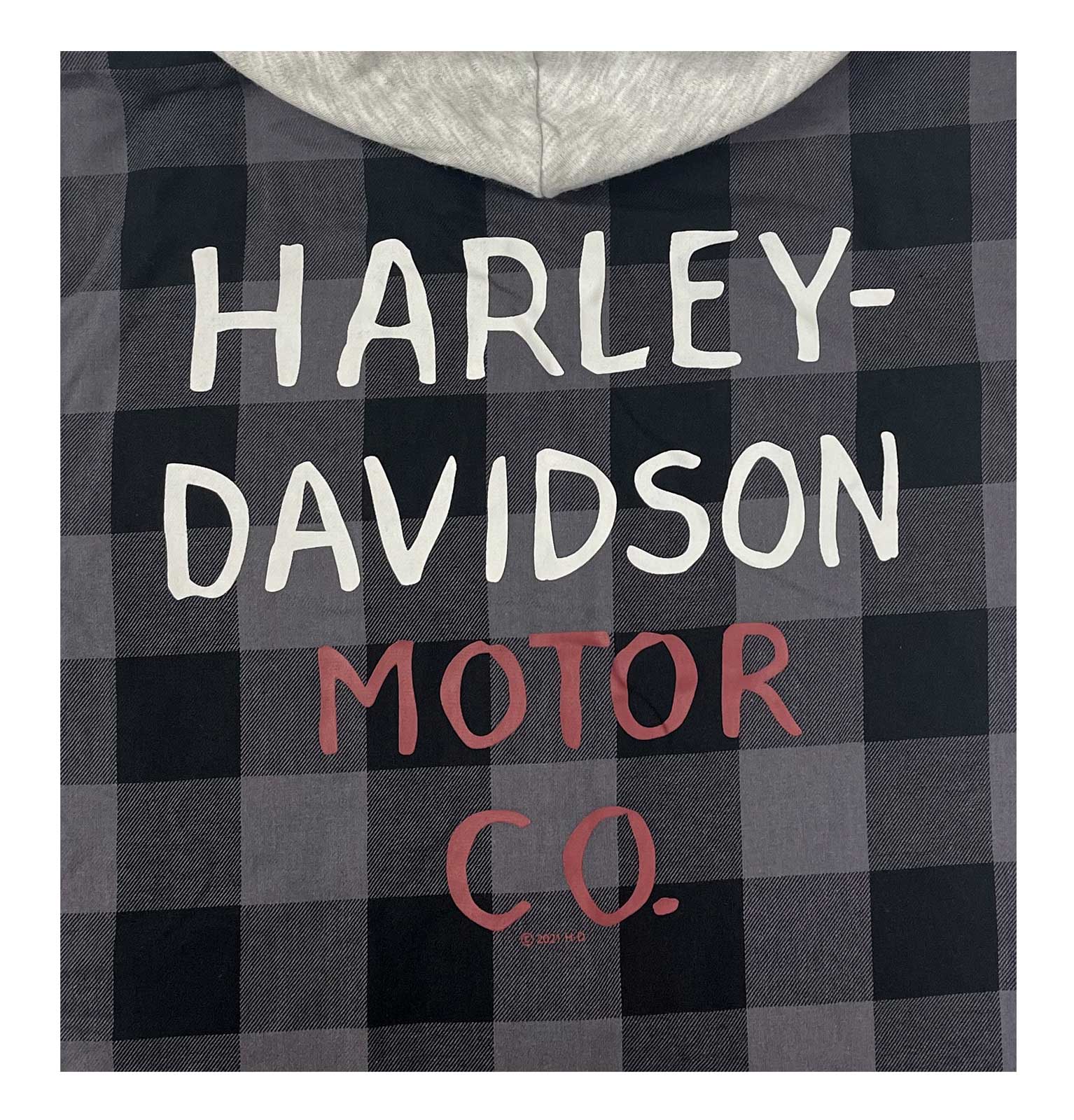 Harley-Davidson Free Shipping - Harley-Davidson Big Boys' B&S Logo Hooded Plaid Flannel Shirt - Gray/Black - Free Shipping on many products plus Orders Over $99