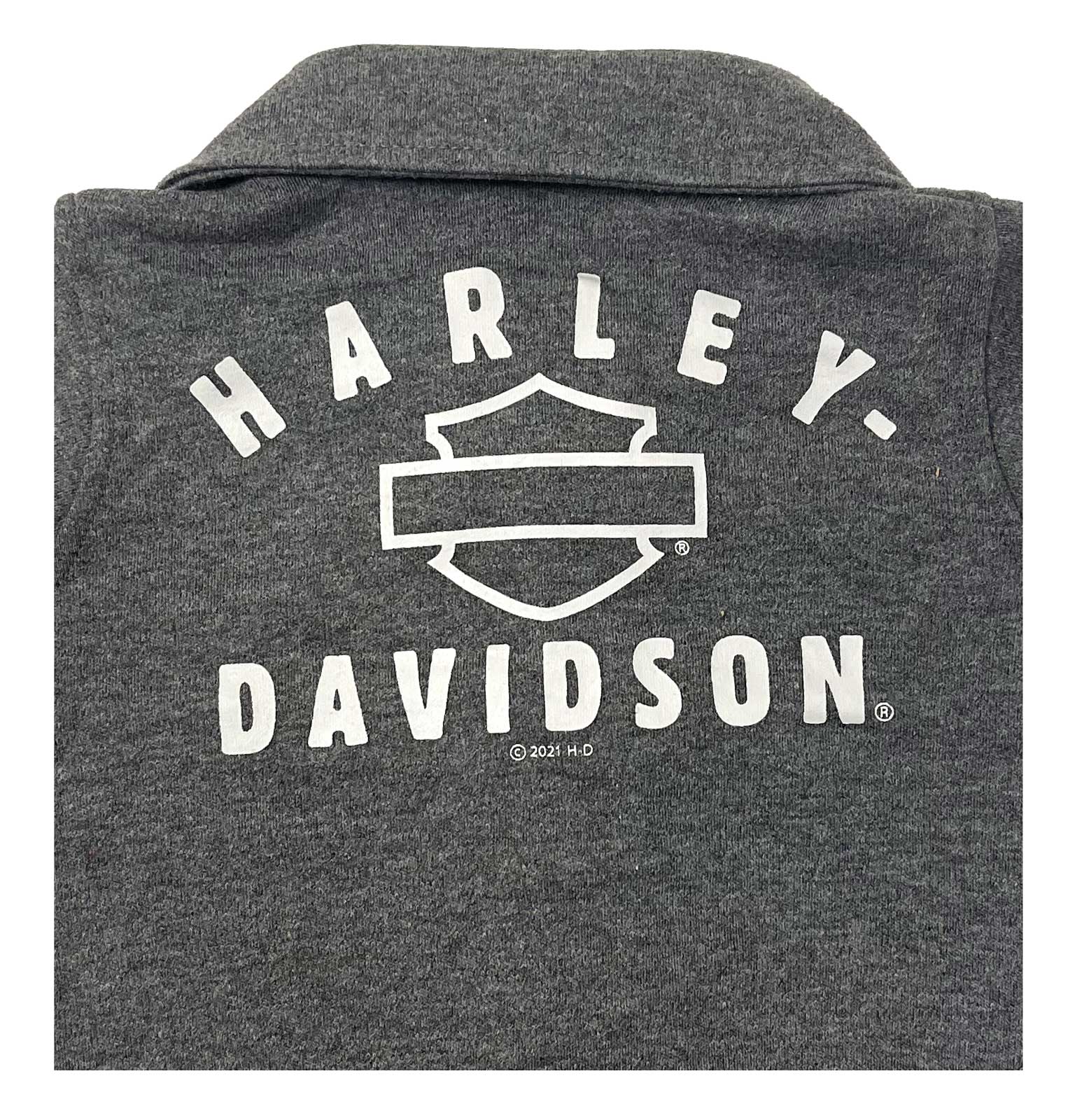 Harley-Davidson Free Shipping - Harley-Davidson Baby Boys' Striped Workshop Short Sleeve Infant Creeper - Gray - Free Shipping on many products plus Orders Over $99
