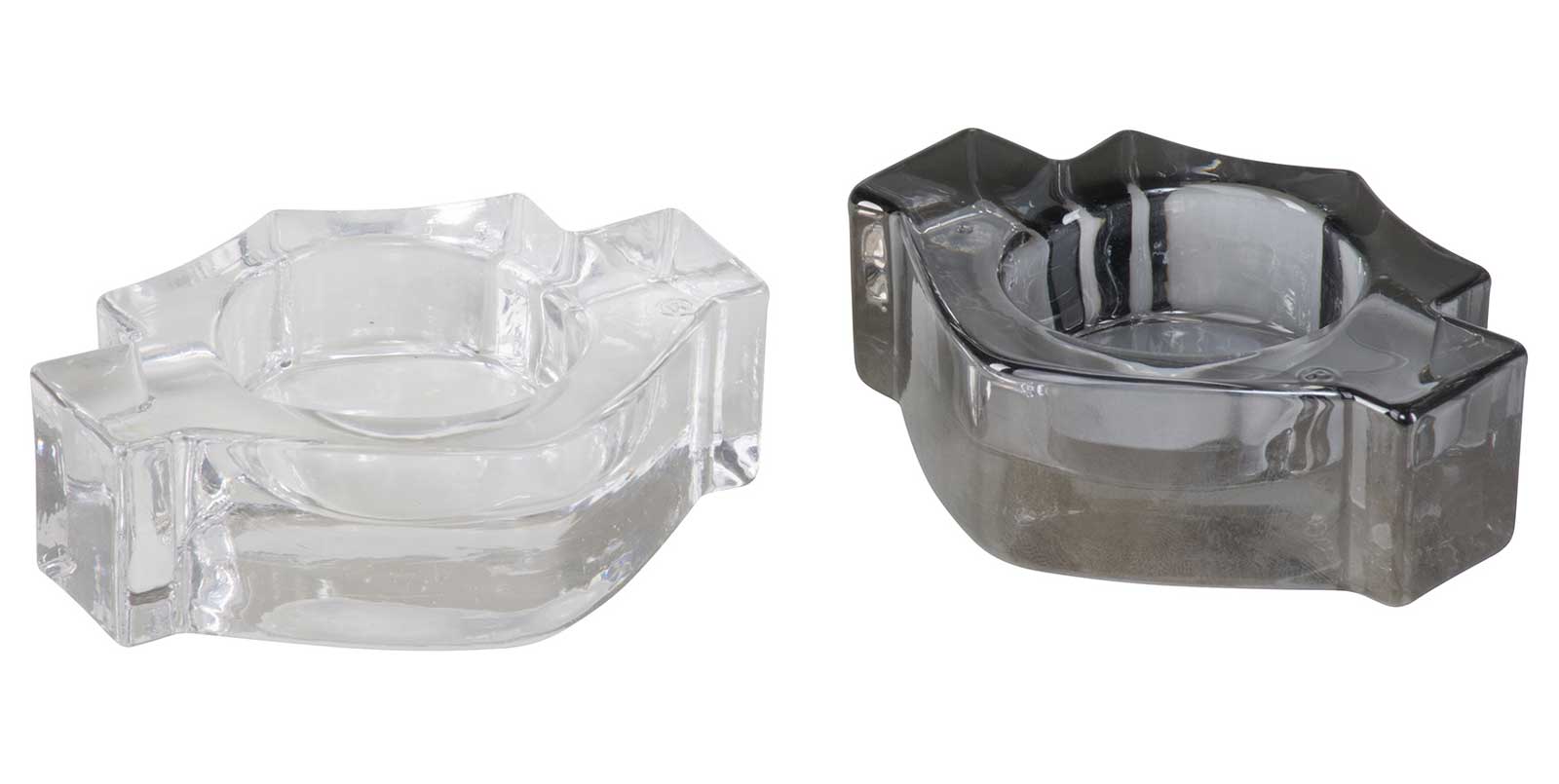 Harley-Davidson Free Shipping - Harley-Davidson Bar & Shield Shaped Tea Light Candle Holder Set - Clear/Gray - Free Shipping on many products plus Orders Over $99