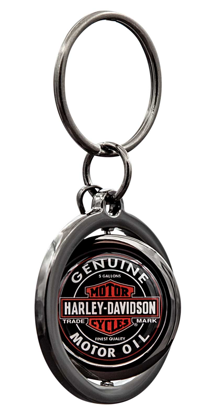 Harley-Davidson Free Shipping - Harley-Davidson Vintage Genuine Motor Oil Logo Spinner Key Chain - Black - Free Shipping on many products plus Orders Over $99