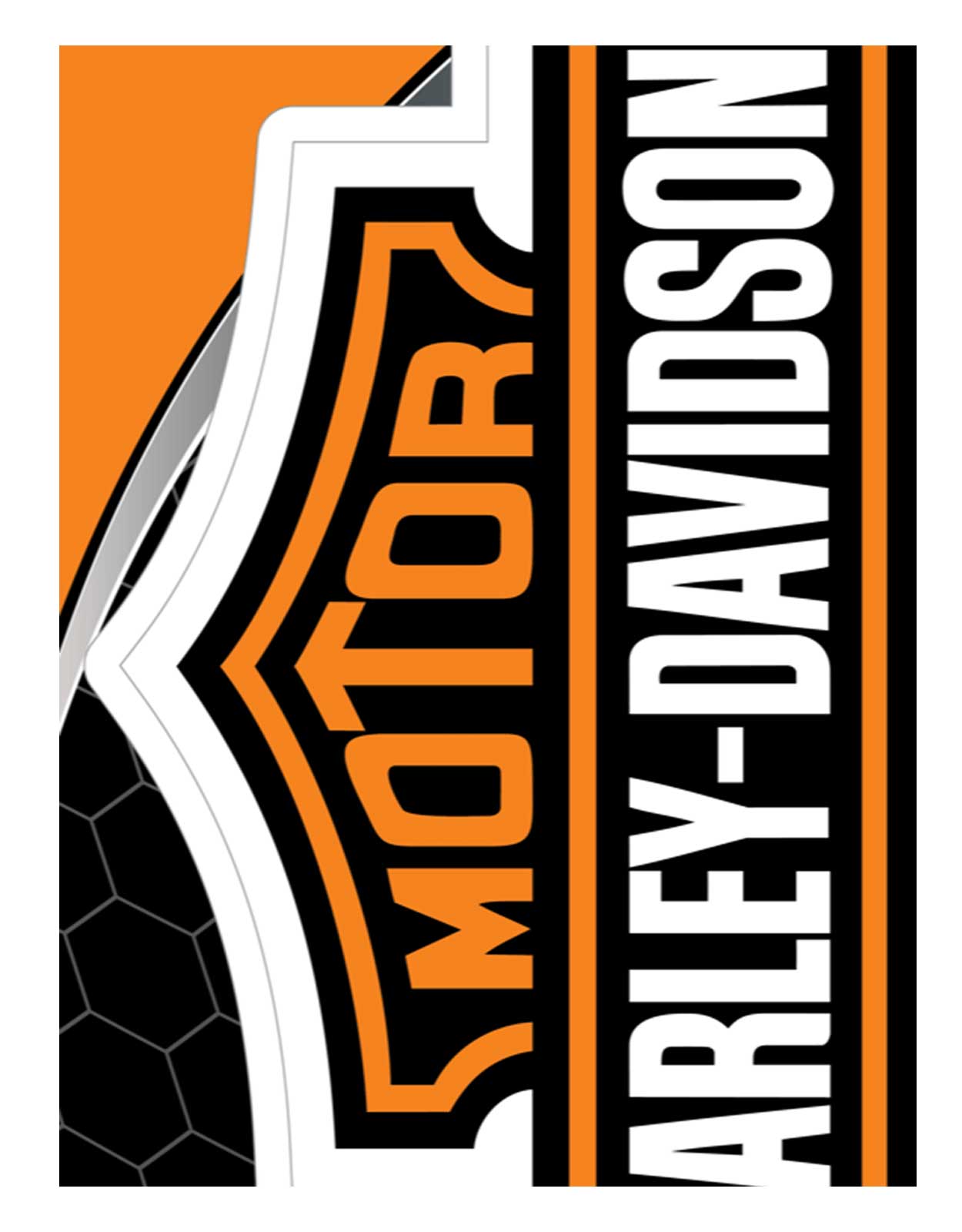 Harley-Davidson Free Shipping - Harley-Davidson Iconic Bar & Shield Logo Large Decal - Orange - 14" x 11.5" - Free Shipping on many products plus Orders Over $99