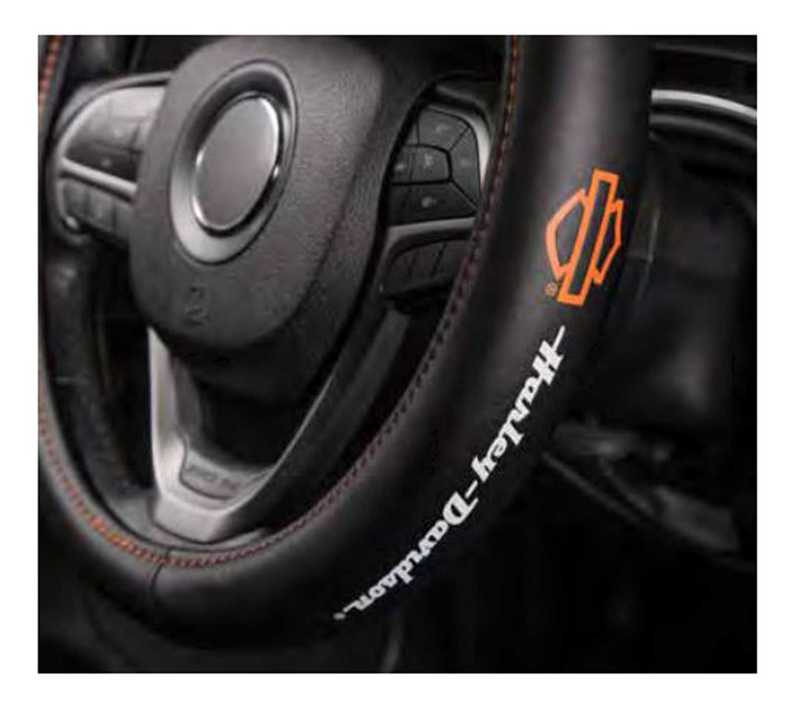 Orange leather steering wheel cover 2025