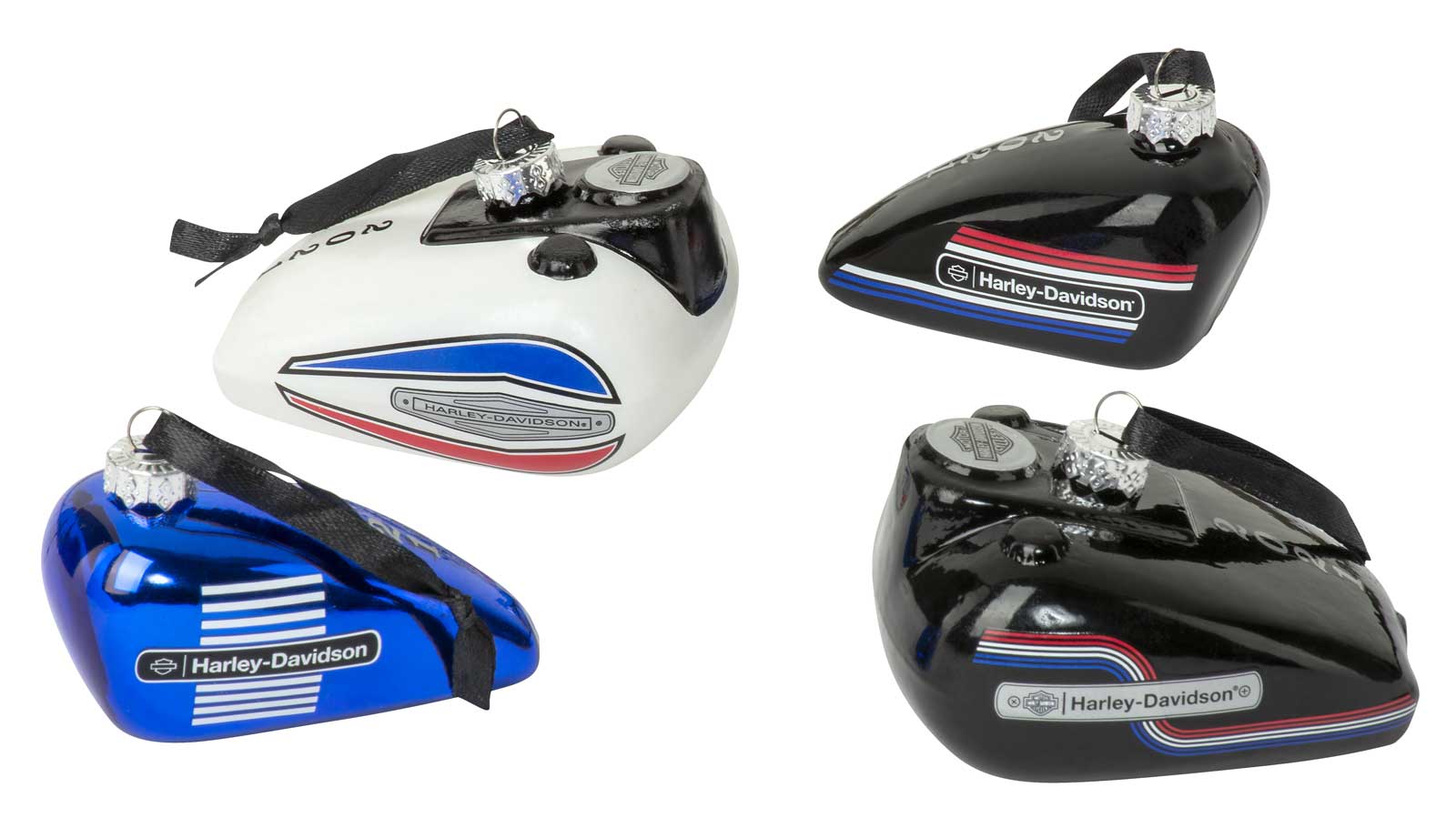 Harley-Davidson 2021 Motorcycle Gas Tank Holiday Tree Ornament Set - Set of 4 - Wisconsin Harley-Davidson