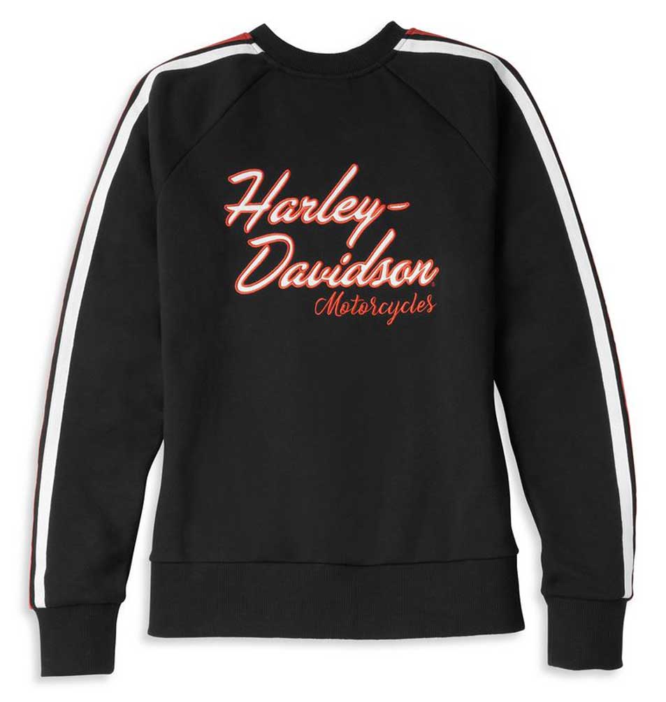 Harley Davidson® Womens Iconic Sleeve Stripe 14 Zip Mockneck Pullover 96210 22vw Wisconsin 