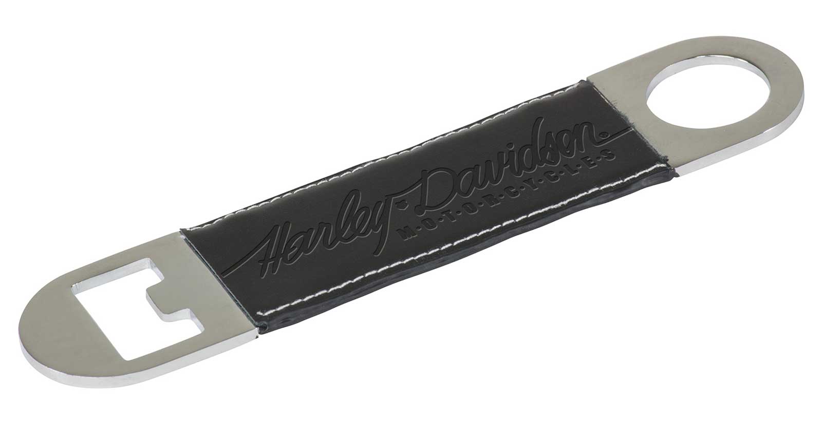 Harley-Davidson® Bottle Opener Embossed H-D Leather Wrapped Metal