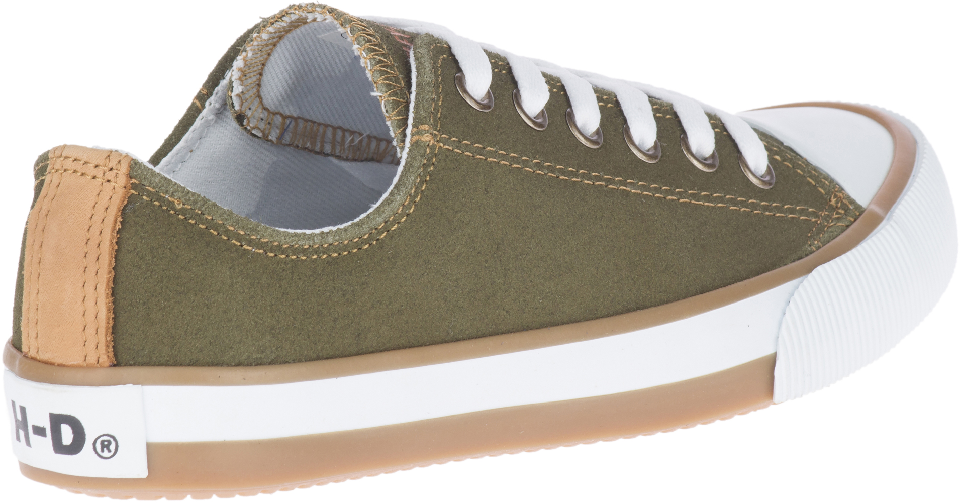 Harley-Davidson Women's Burleigh Olive Leather Athletic Sneakers, D84591 - No Hassle Returns at Wisconsin Harley