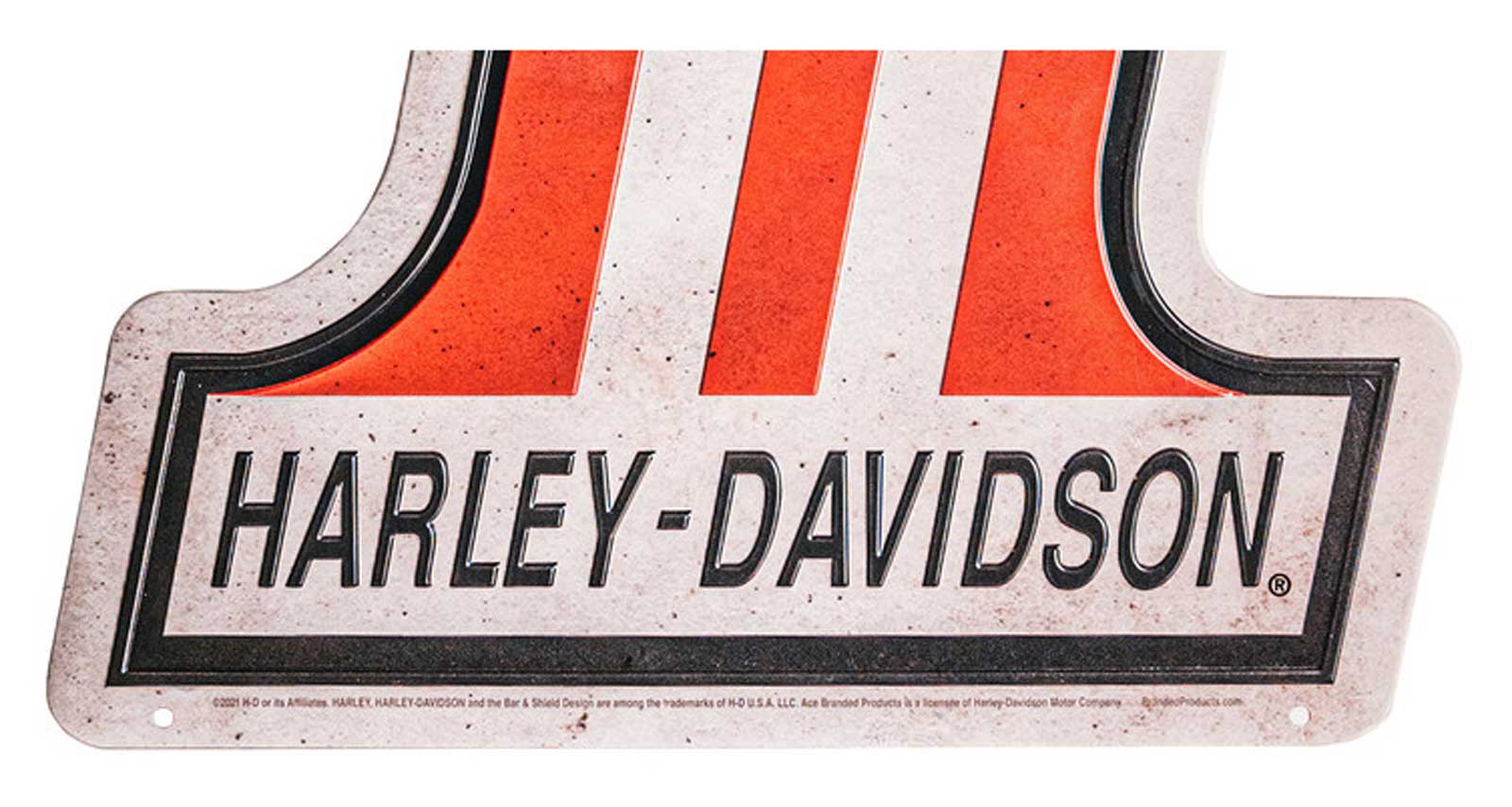 Harley-Davidson Free Shipping - Harley-Davidson Distressed Tin Sign, Embossed #1 RWB Logo, 12.75 x 18 inches - Free Shipping on many products plus Orders Over $99