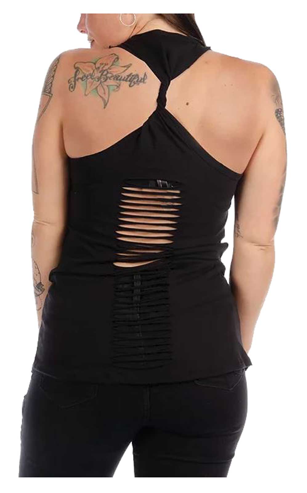 Harley-Davidson Free Shipping - Liberty Wear Women's Embellished Free Spirit Tank Top, Twisted Racerback - Black - Free Shipping on many products plus Orders Over $99