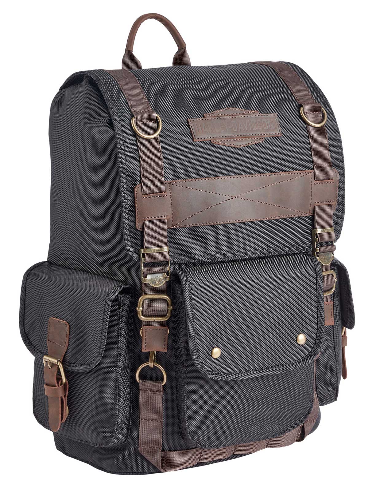 Harley-Davidson Free Shipping - Harley-Davidson Travel Backpack, Ponderosa Ballistic & Leather USB Bag - Black - Free Shipping on many products plus Orders Over $99