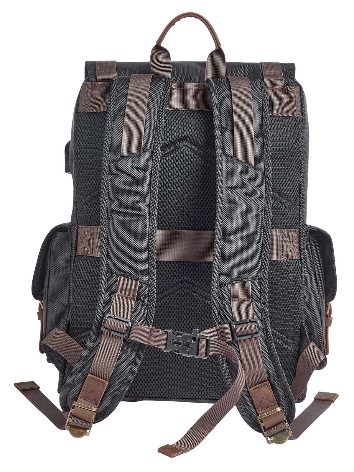 Harley-Davidson Zaino Ponderosa – Ballistic E Pelle, Con Porta USB, Nero - 2