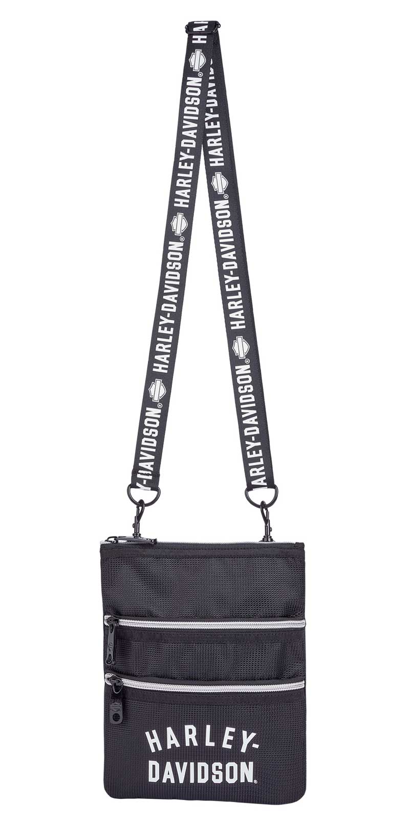 Harley-Davidson Women's Rubber H-D Crossbody Sling Purse - Black/Off White - Wisconsin Harley-Davidson
