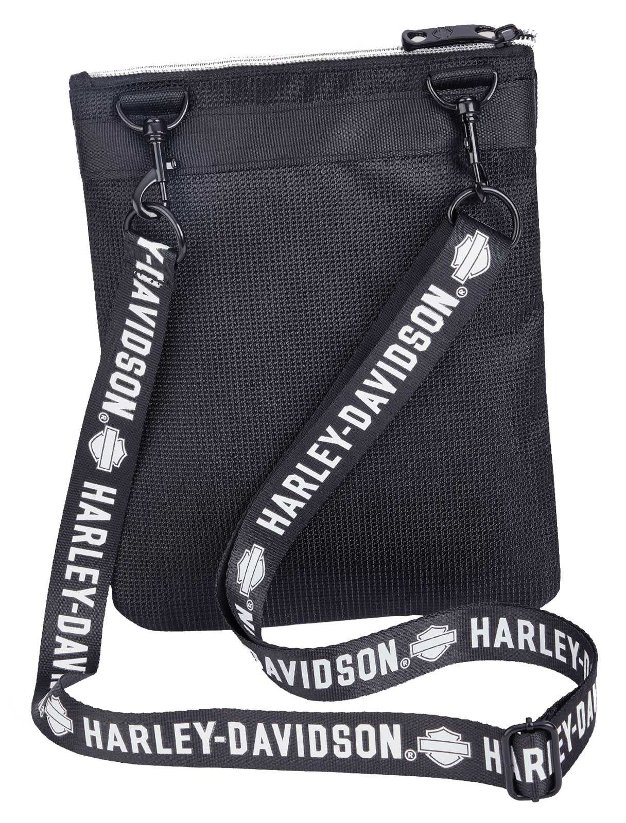 Harley-Davidson Women's Rubber H-D Crossbody Sling Purse - Black/Off White - No Hassle Returns at Wisconsin Harley