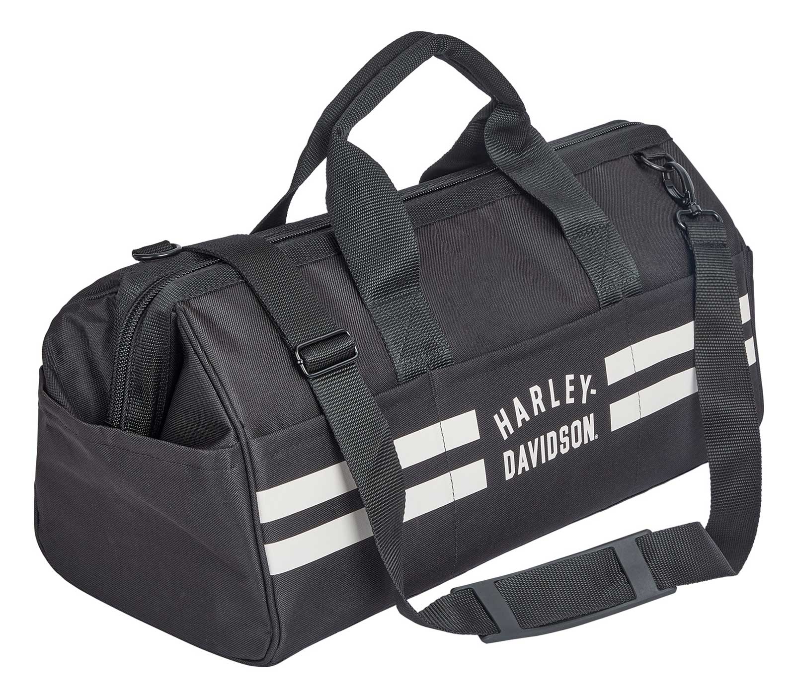 HarleyDavidson® MultiPurpose Striped Accessory & Tool Bag Black/Off