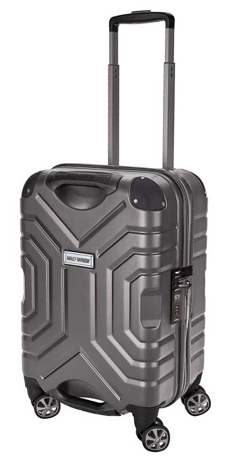 Harley-Davidson 22" Carry-On Shark Wheeled USB Port Luggage - Graphite (22") - Wisconsin Harley-Davidson