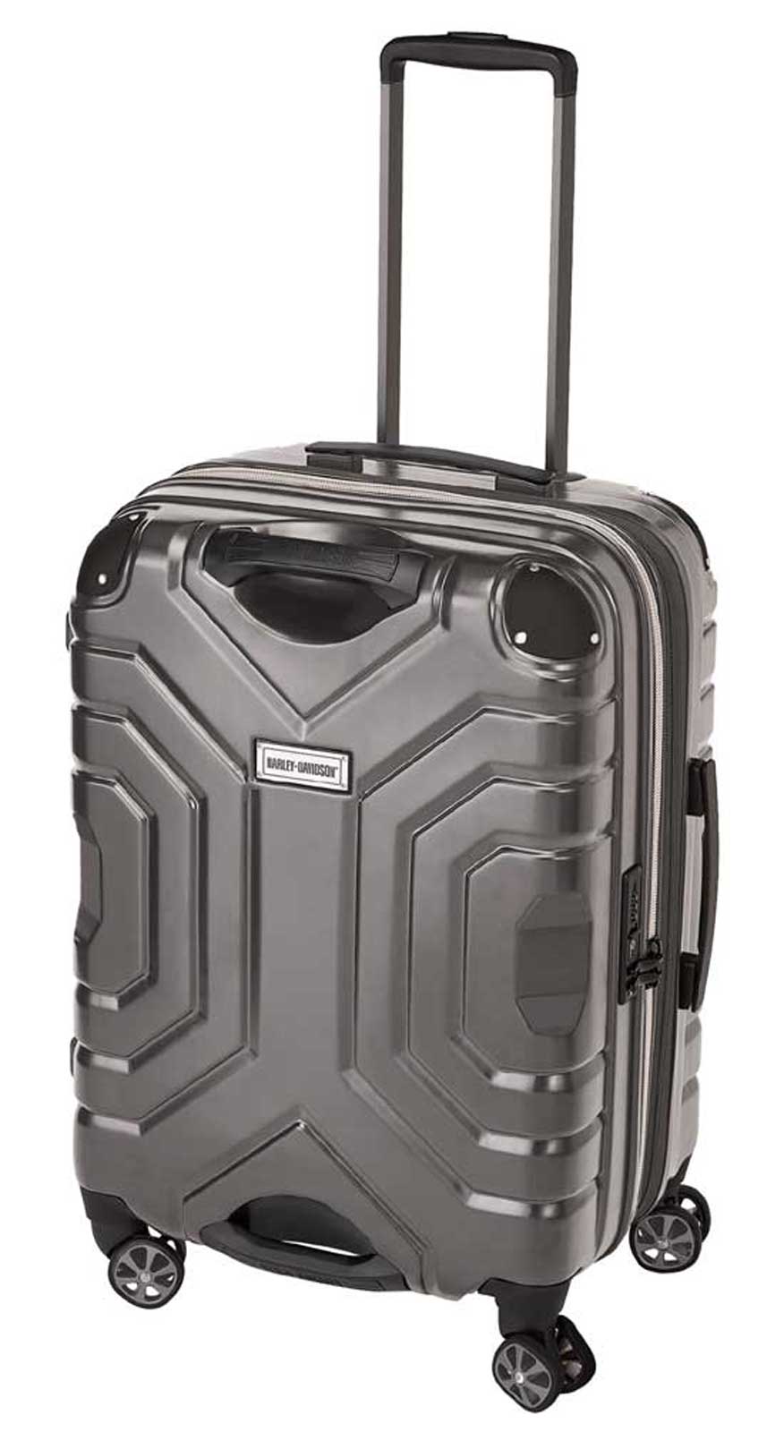 Harley-Davidson 25" Pullman Shark Wheeled Hard Side Luggage - Graphite (25") - Wisconsin Harley-Davidson