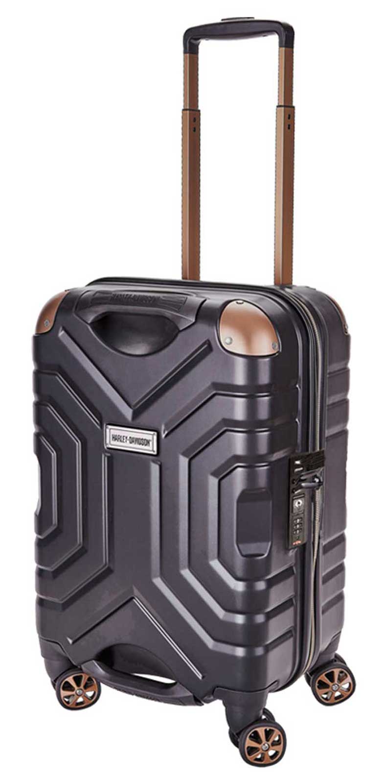 Harley-Davidson 18" Carry-On Shark Wheeled USB Ports Hard-Sided Luggage Bag - Wisconsin Harley-Davidson