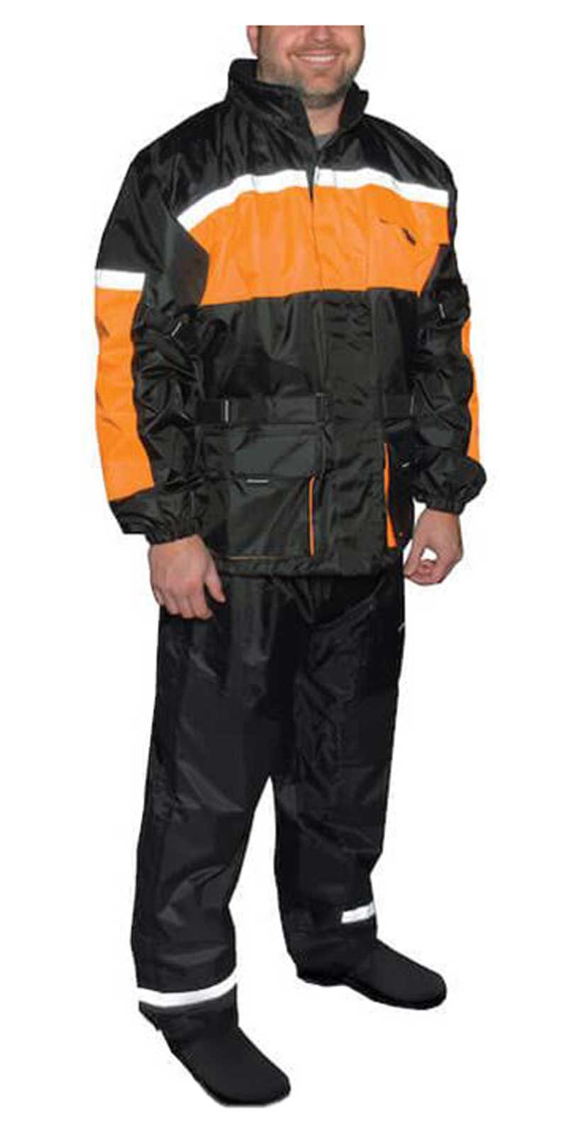 Fulmer Men's 452 Legacy Two-Piece Reflective Rain Suit - Black