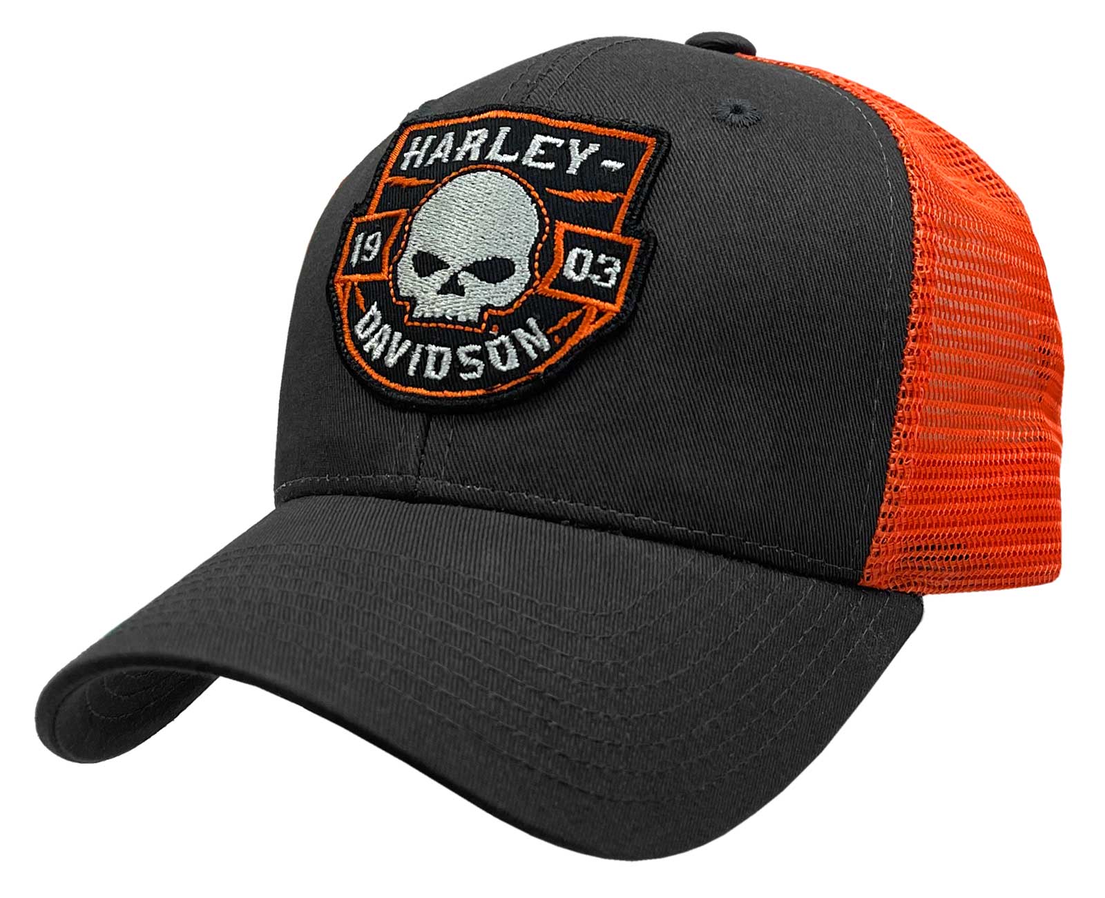 Harley-Davidson® Mens Willie G Skull Patch Snapback Colorblocked