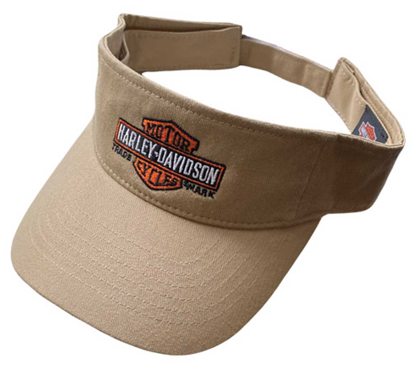 Harley-Davidson Men's Bar & Shield Adjustable Closure Low Crown Bill Visor - Tan - Wisconsin Harley-Davidson