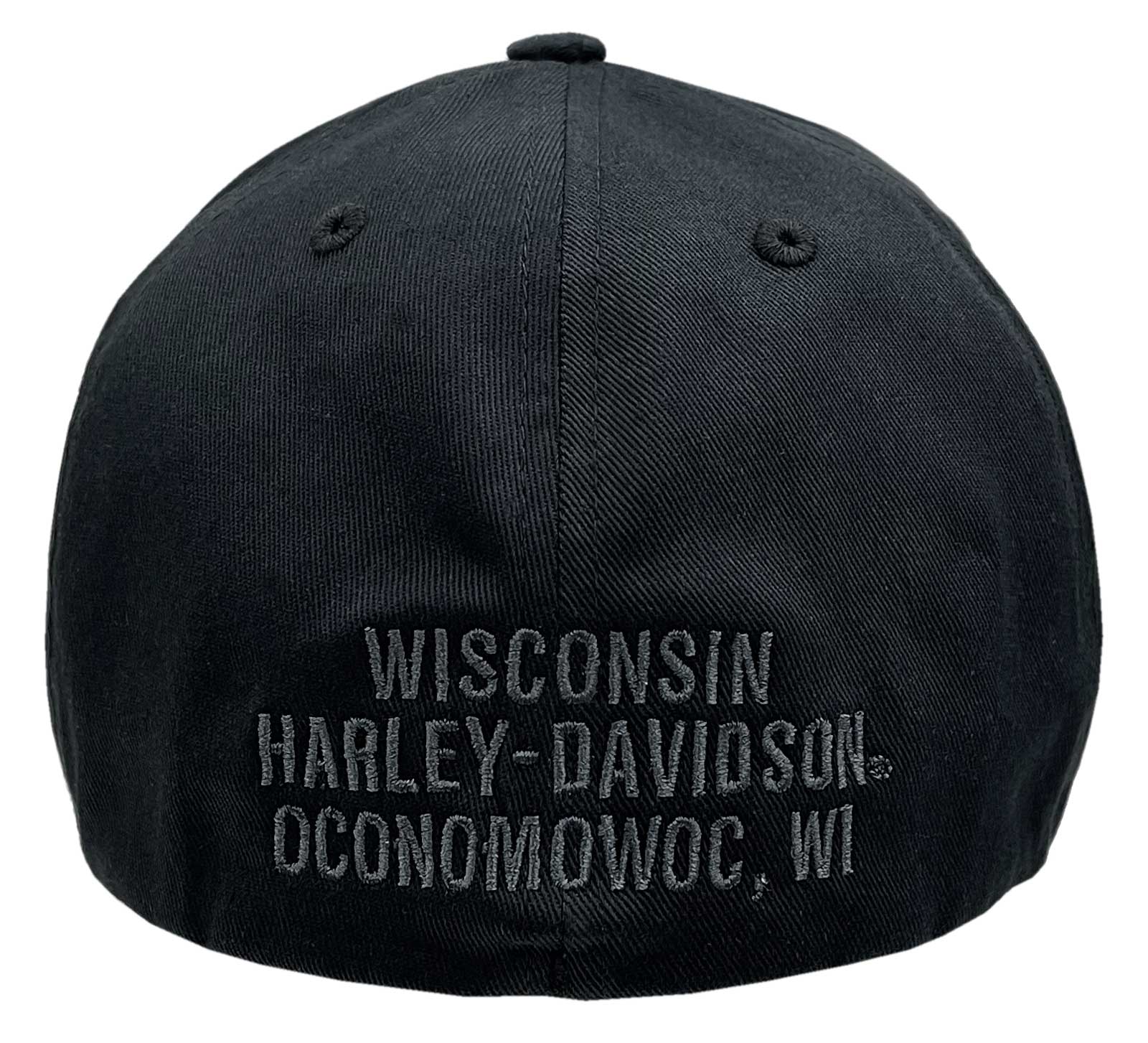 Harley-Davidson Free Shipping - Harley-Davidson Men's Dark Custom Curved Bill Stretch Fit Baseball Cap - Black - Free Shipping on many products plus Orders Over $99